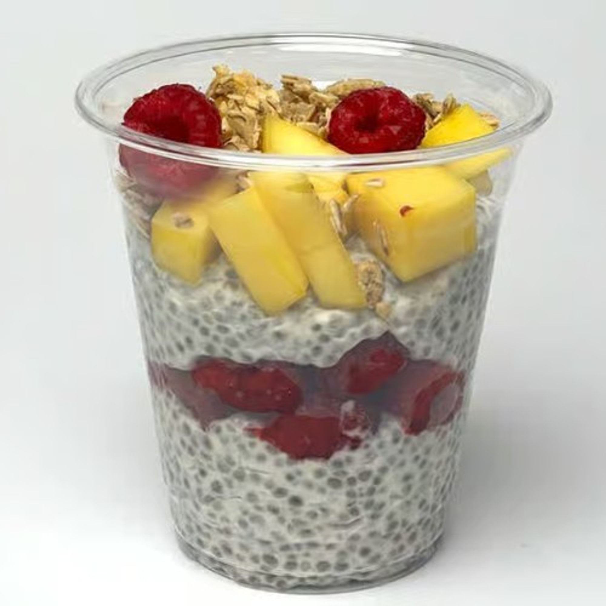 Chia Seed Parfait w/Raspberry & Mango