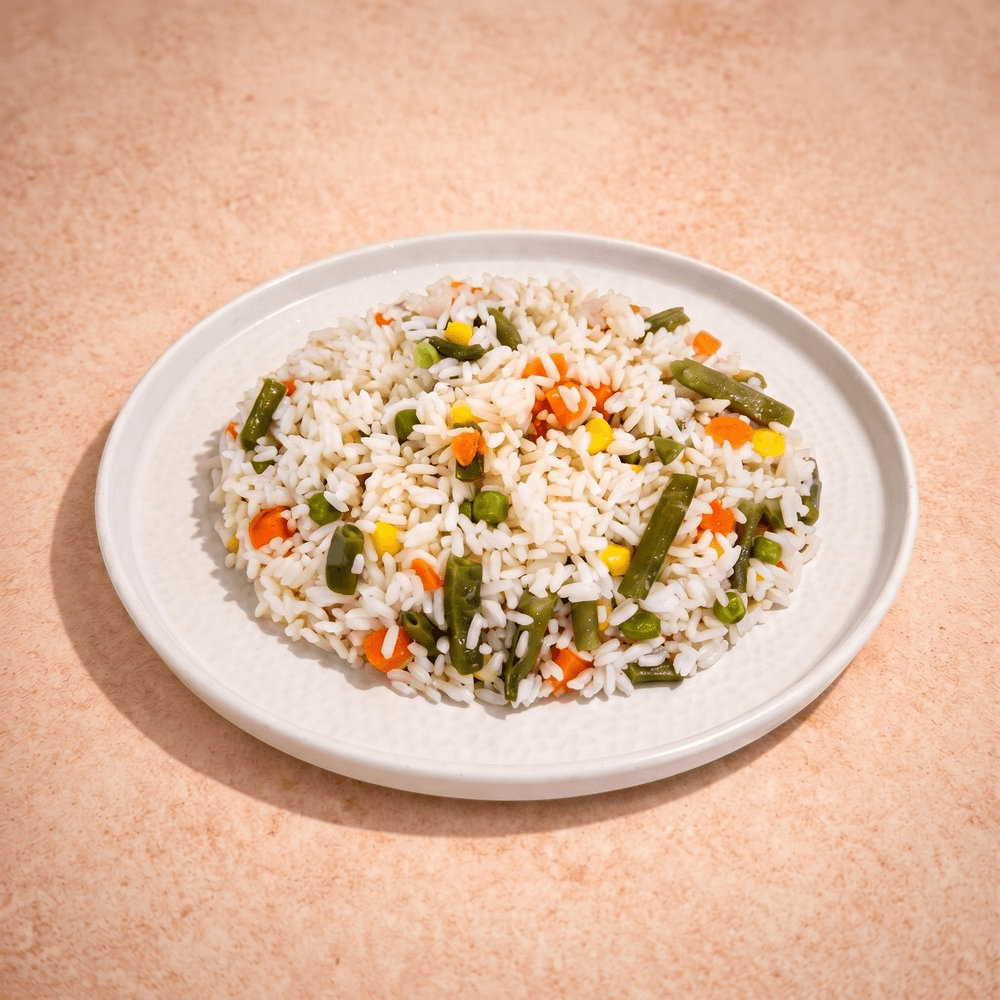 White Rice with Veg Hot Plate