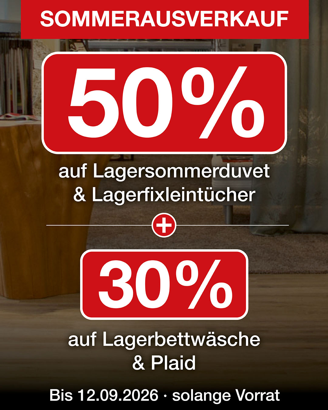 Sommer-Ausverkauf bis 12.9.2026