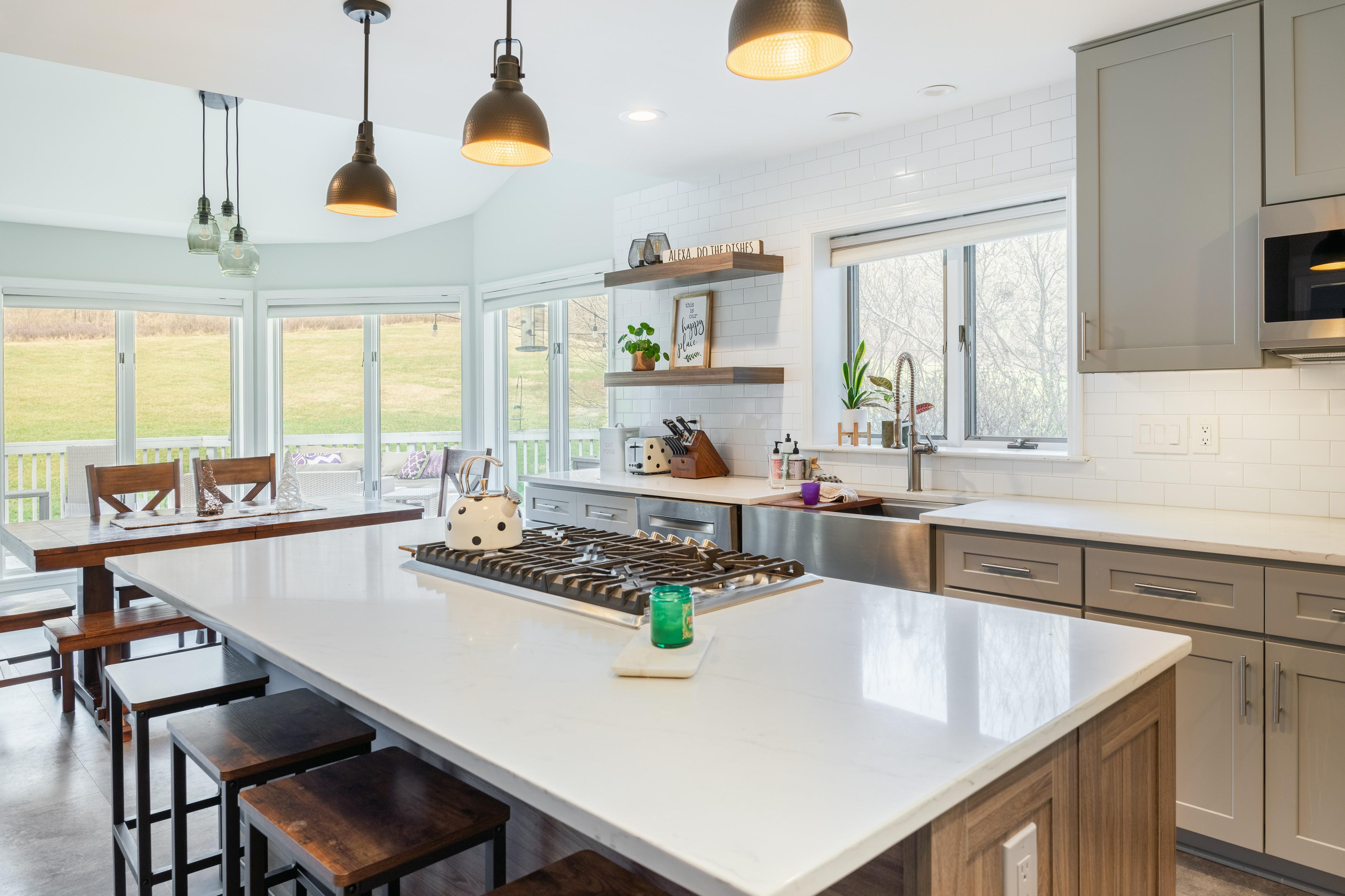 Light & Bright Kiitchen Remodel with Floating Shelves