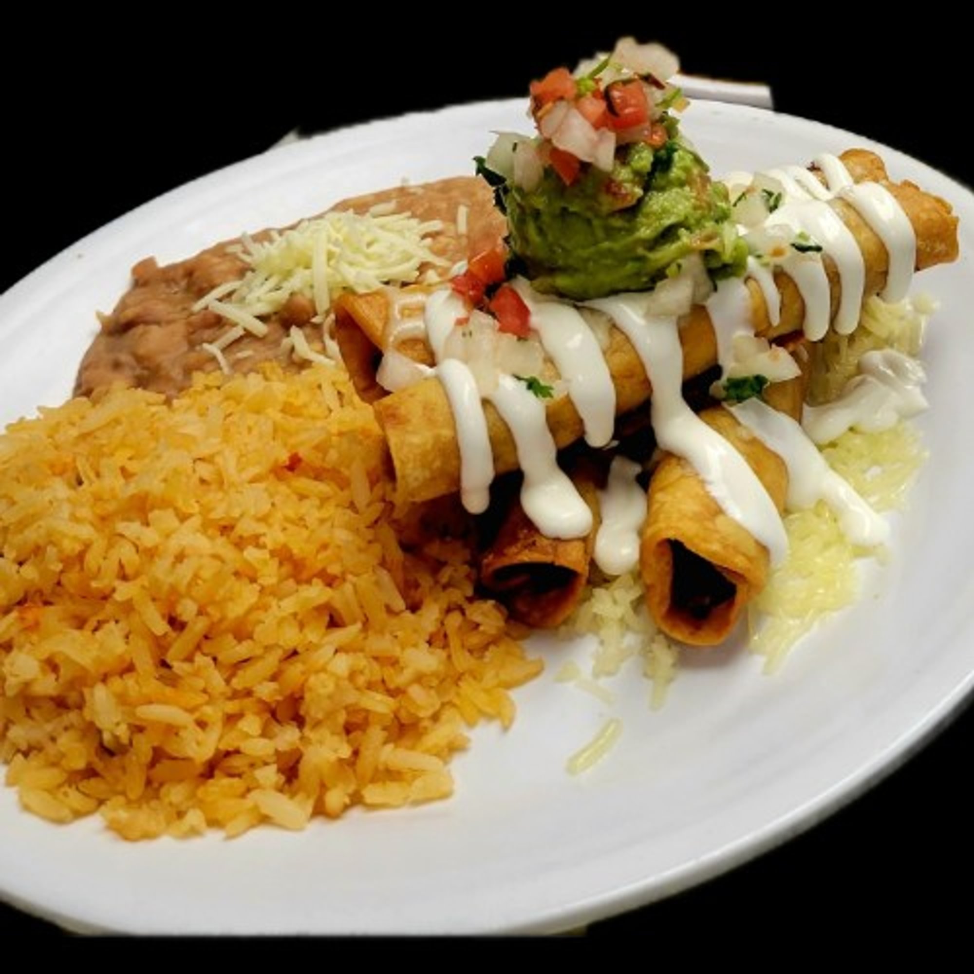 4 Rolled Tacos Plate