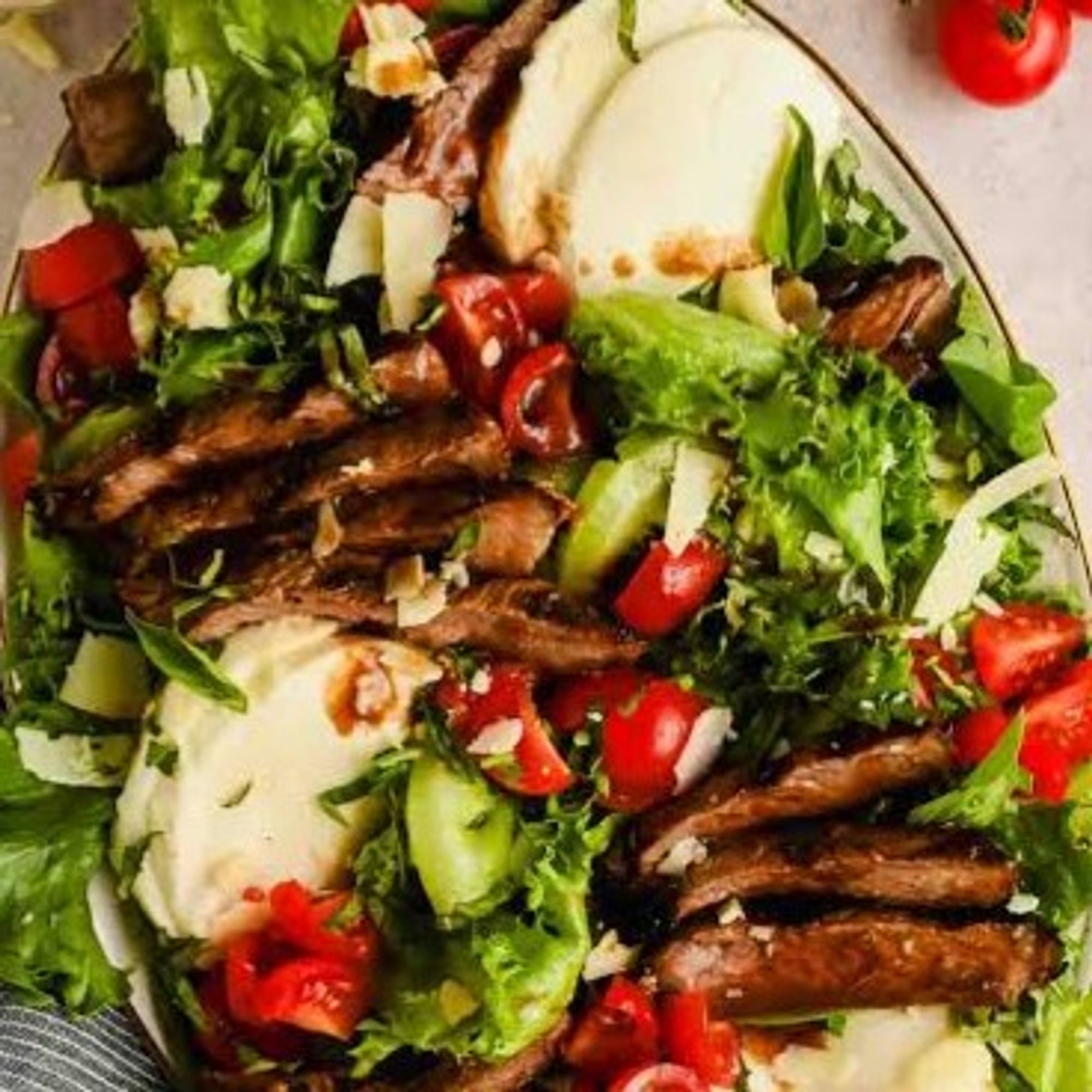 Steak Over Salad