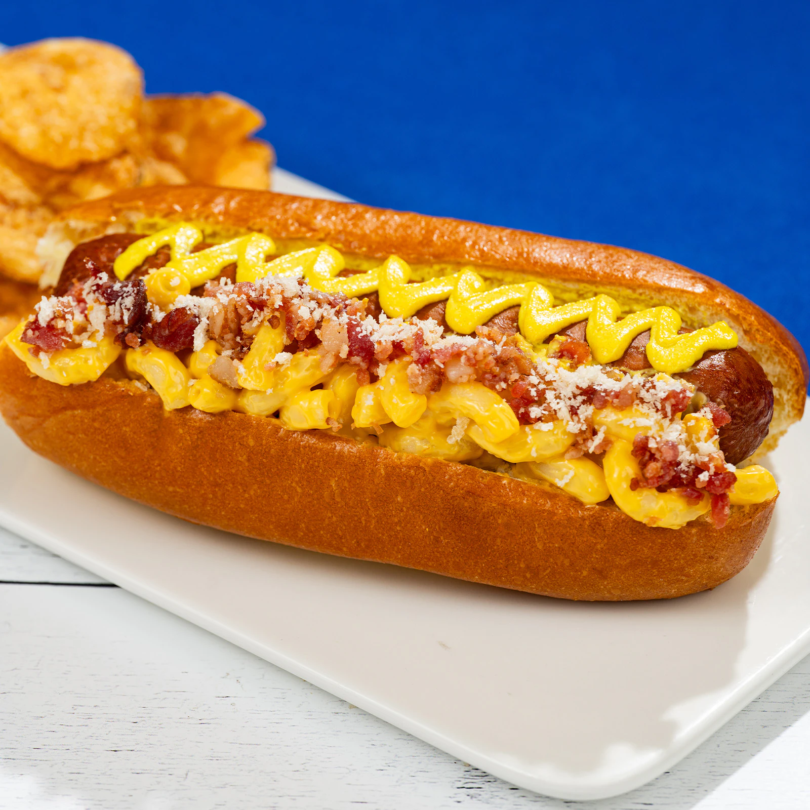 Bacon Macaroni & Cheese Hot Dog