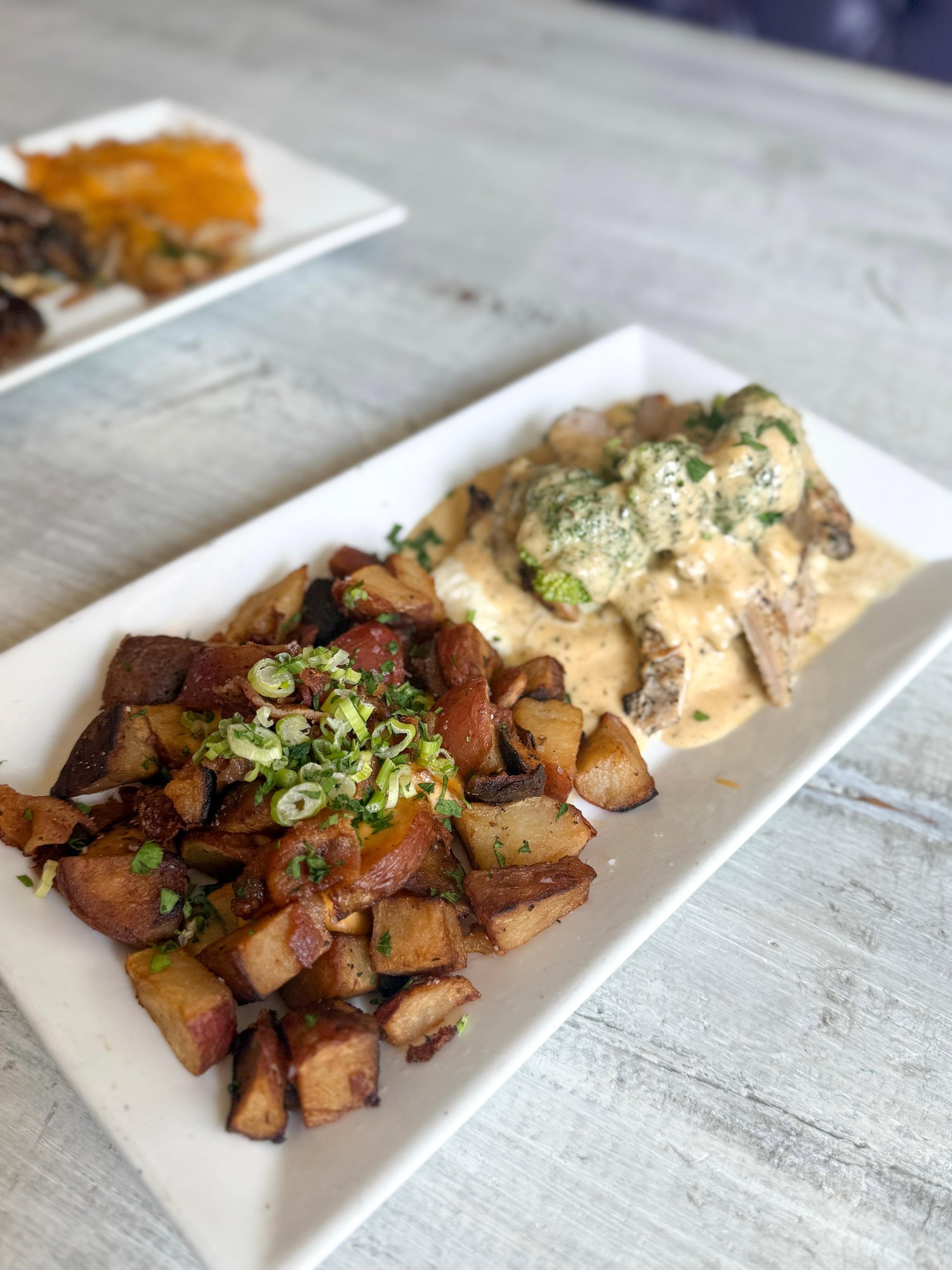 Jerk Chicken Alfredo Omelet