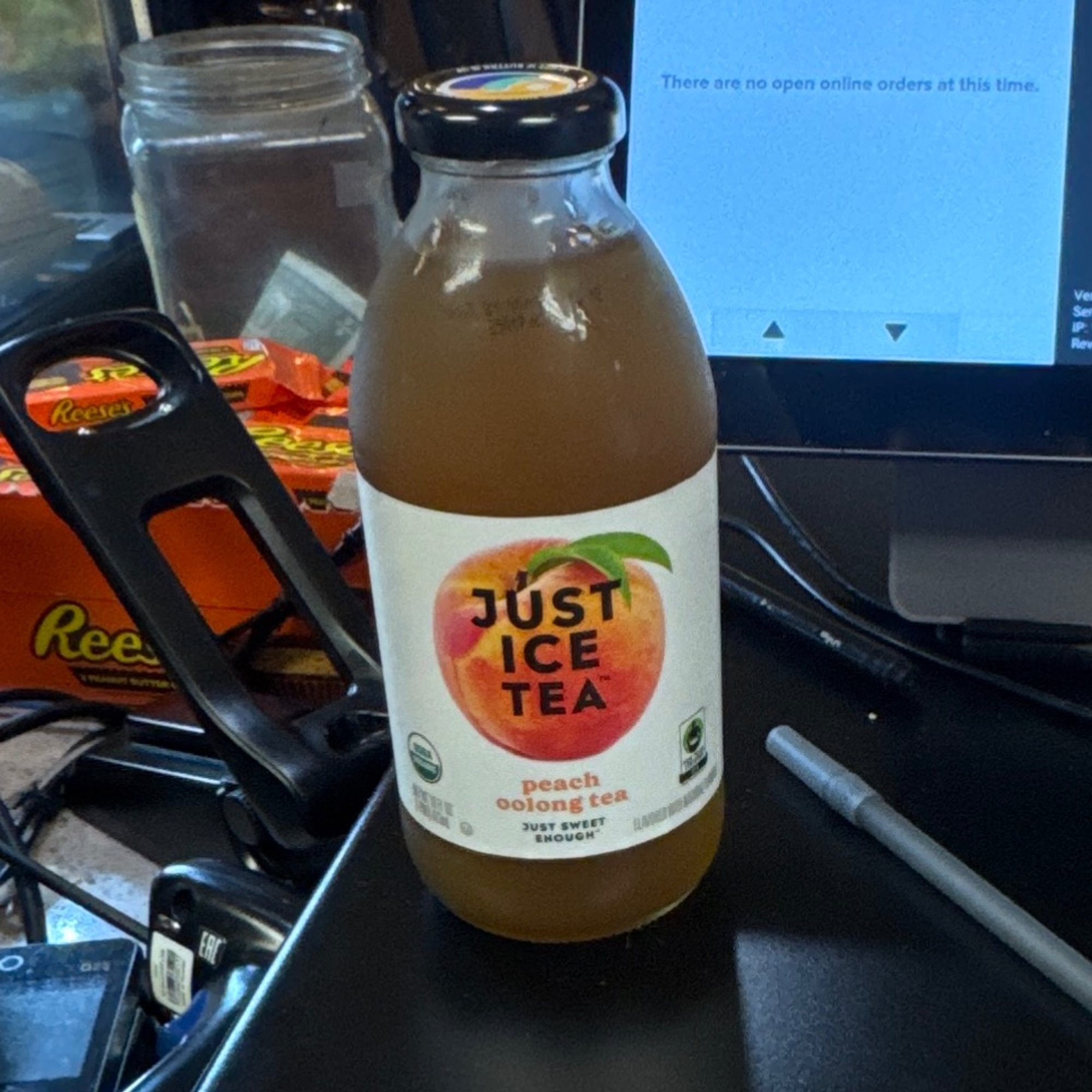Just ice tea org. Peach oolong tea