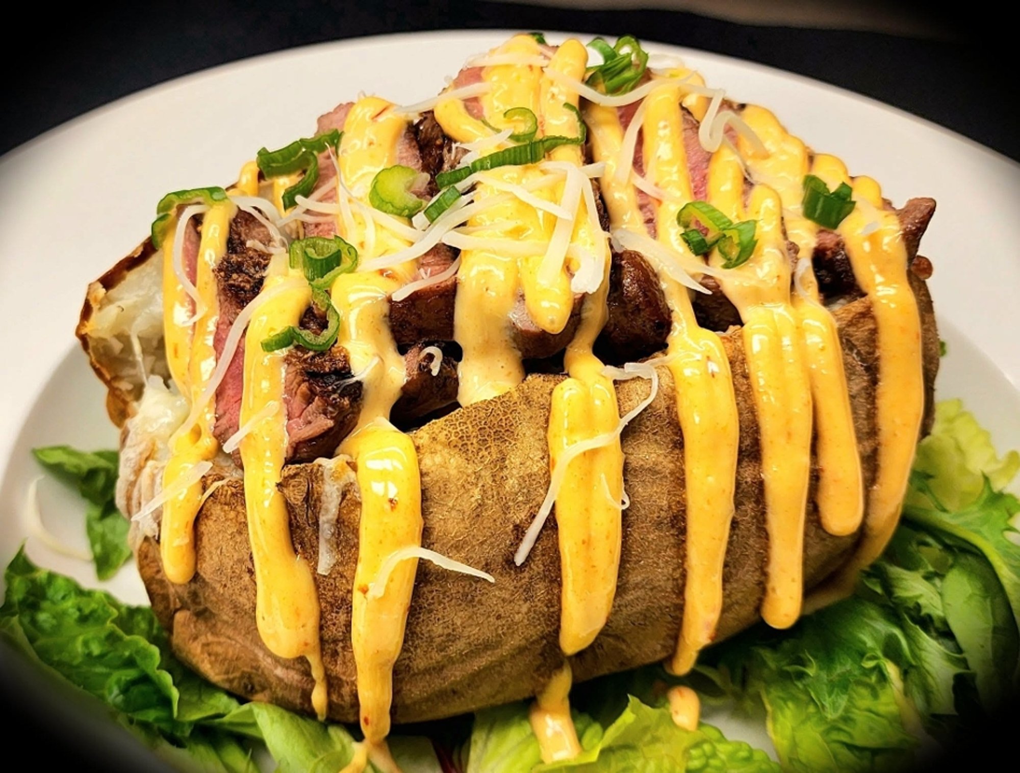 Loaded steak potato