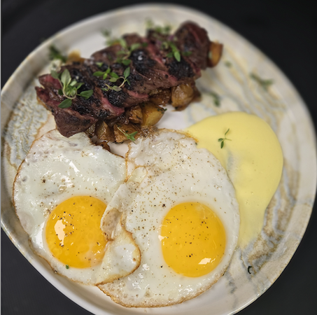 PRIME STEAK AND EGGS*