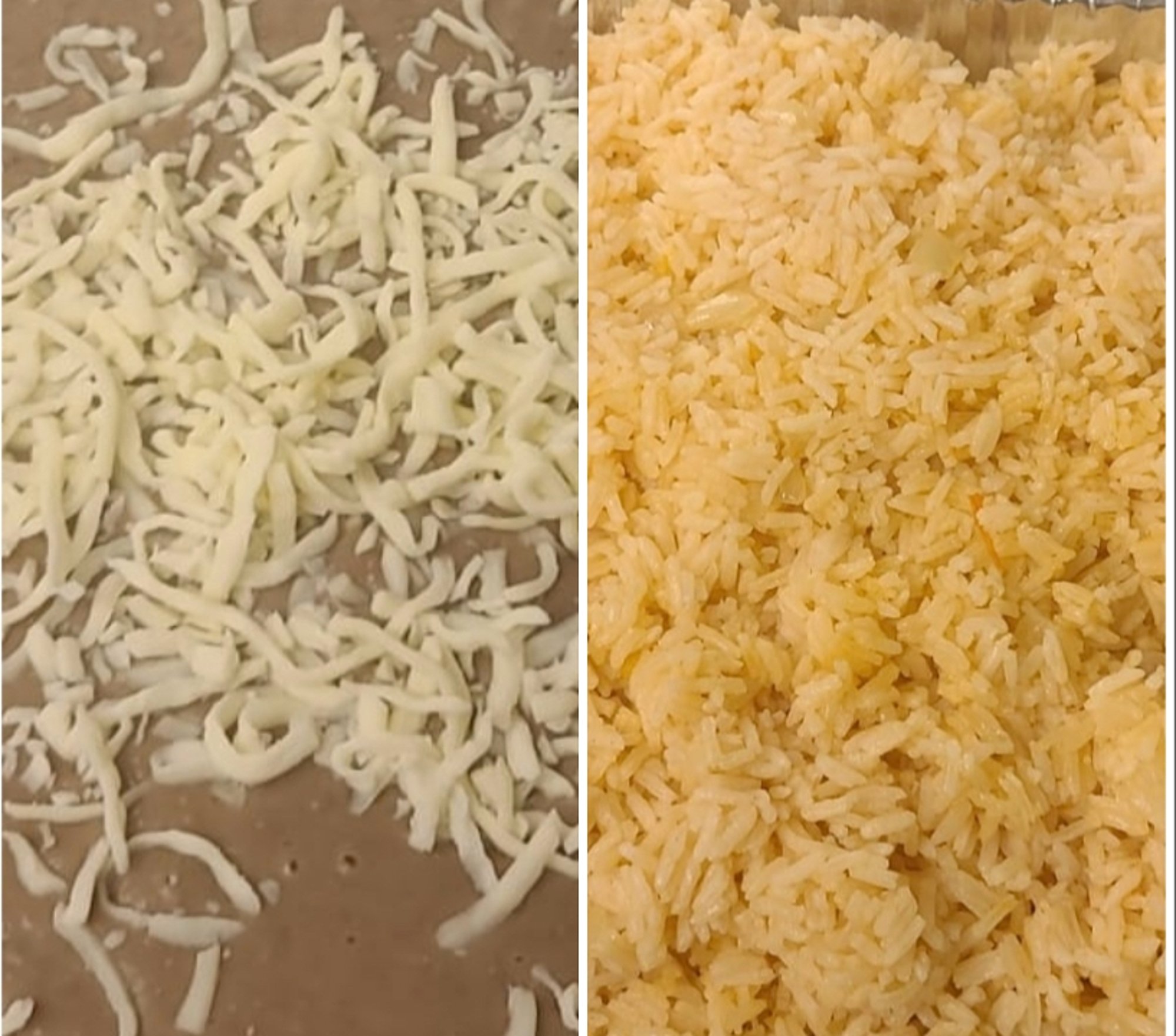 Trays of Refried Beans and Rice (1ea)