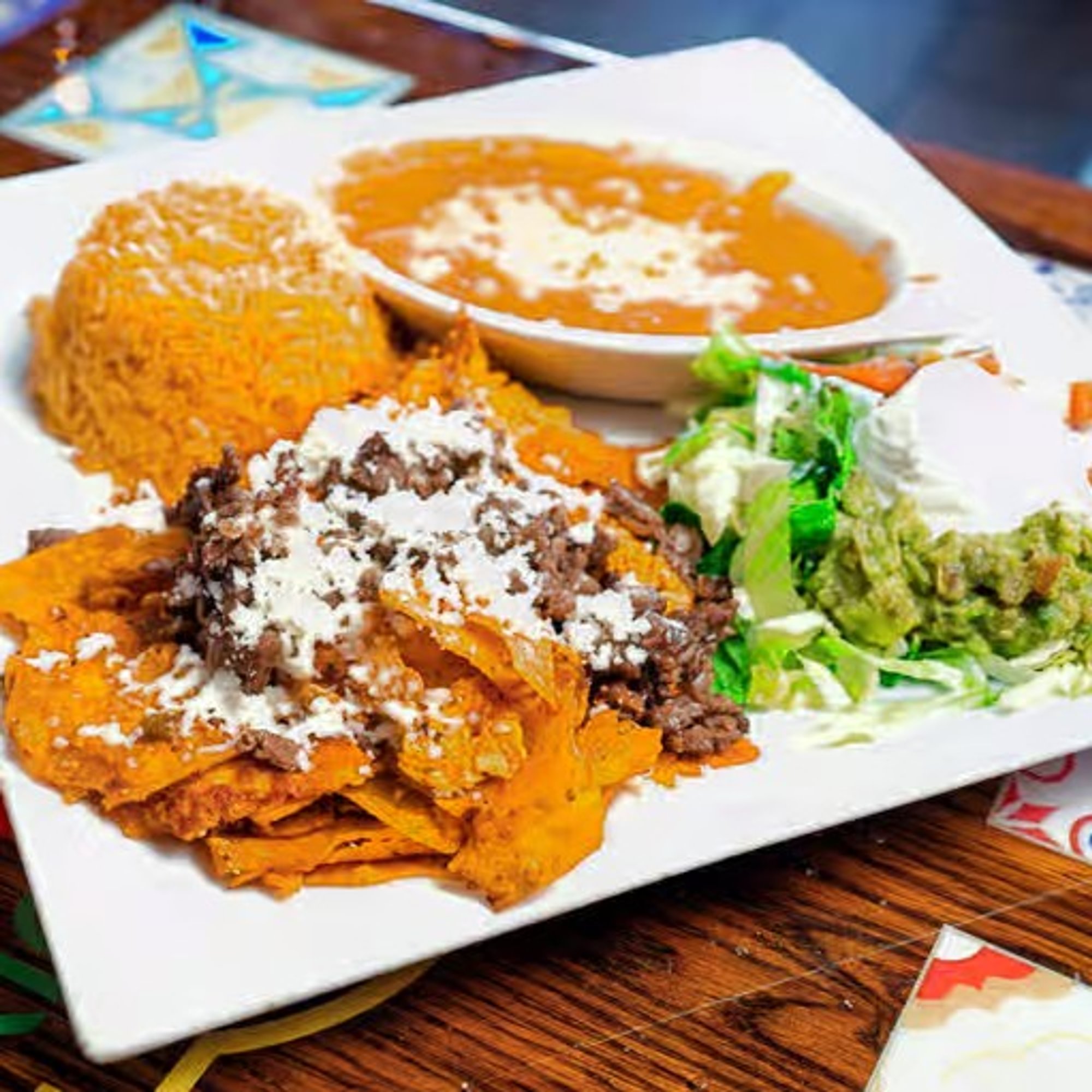 Chilaquiles Rojos Platter