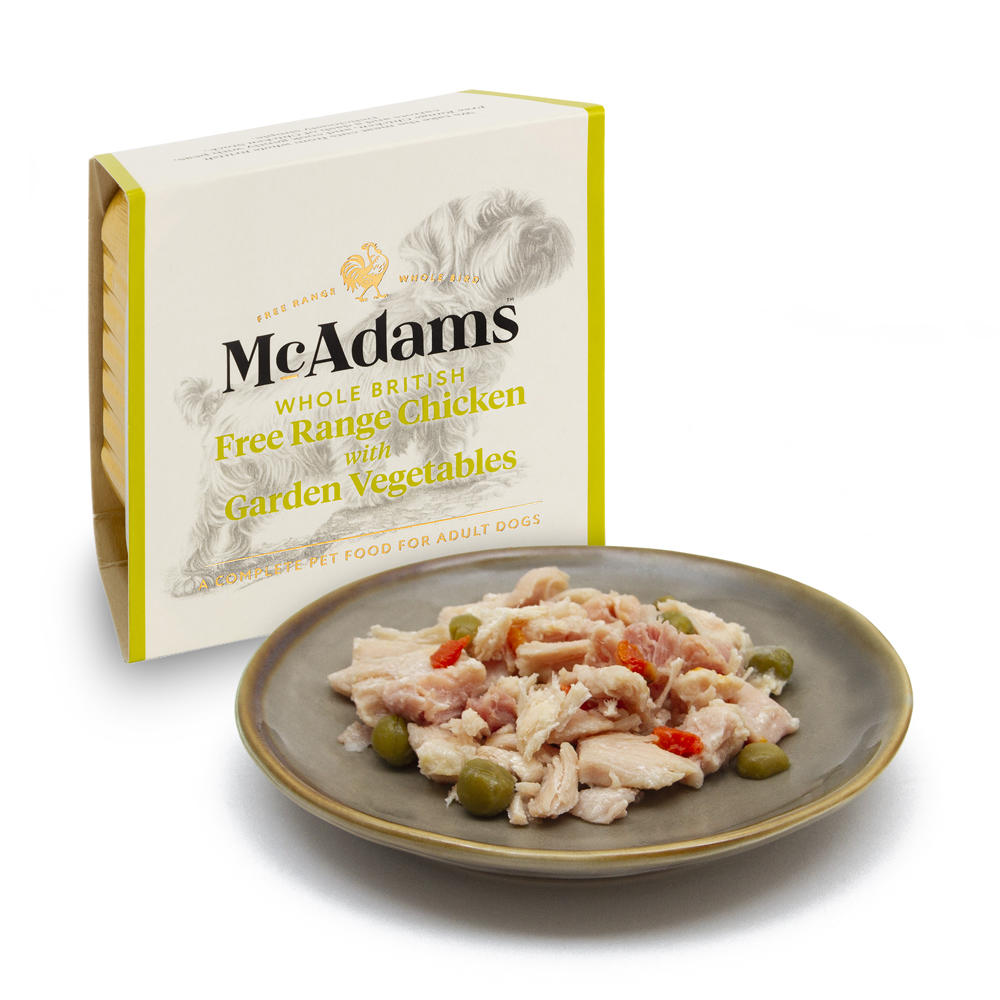 McAdams Whole British Free Range Chicken & Garden Vegetables Dog 150g