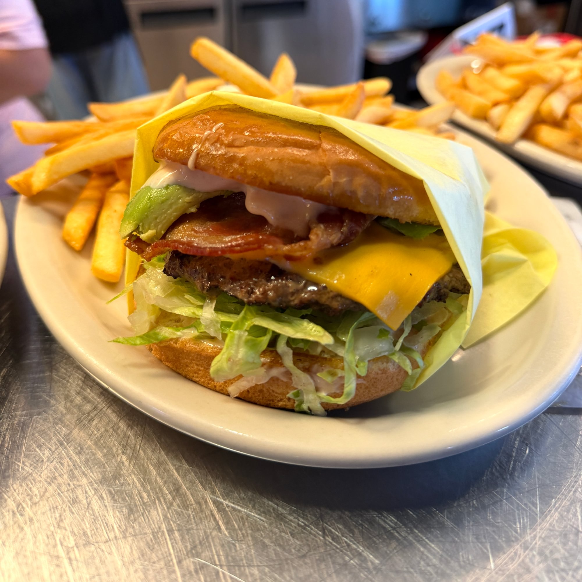 Avocado Bacon Cheeseburger
