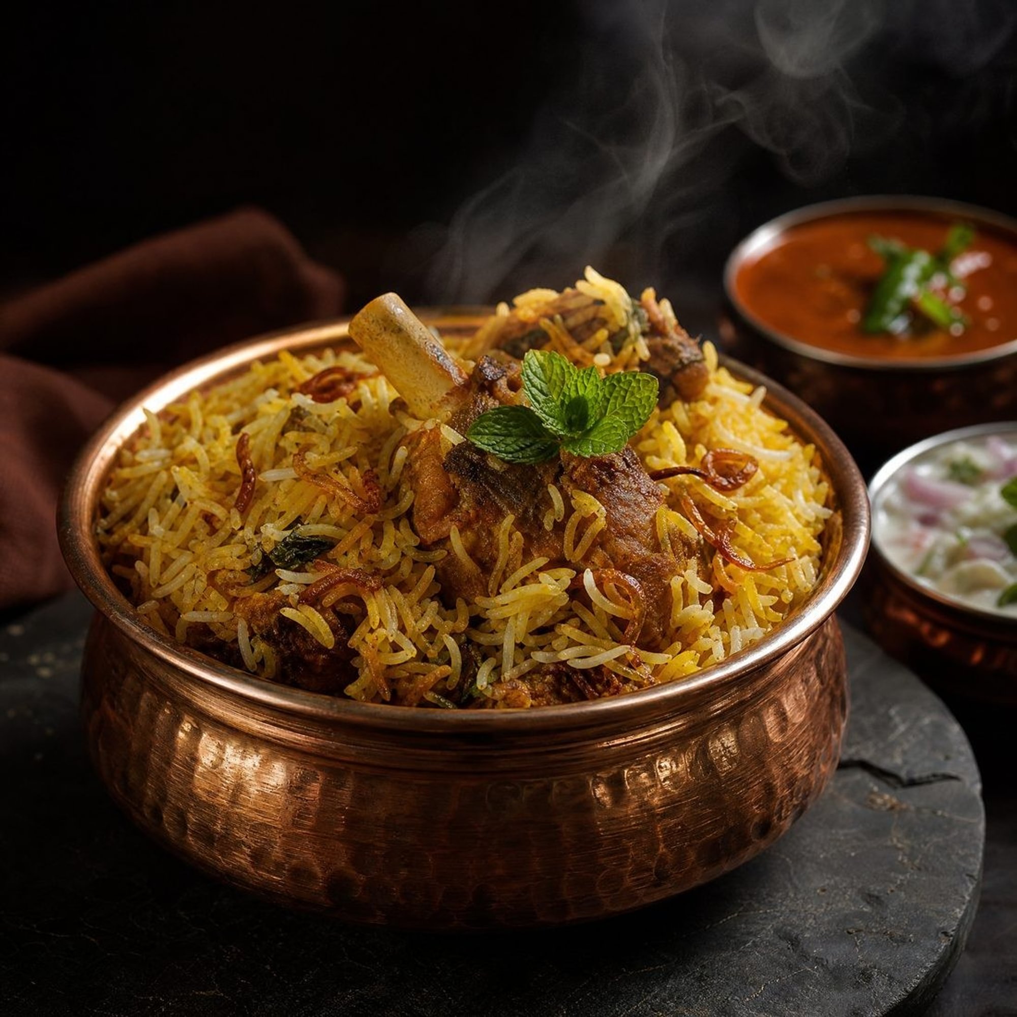 Hyderabadi Goat Dum Biryani