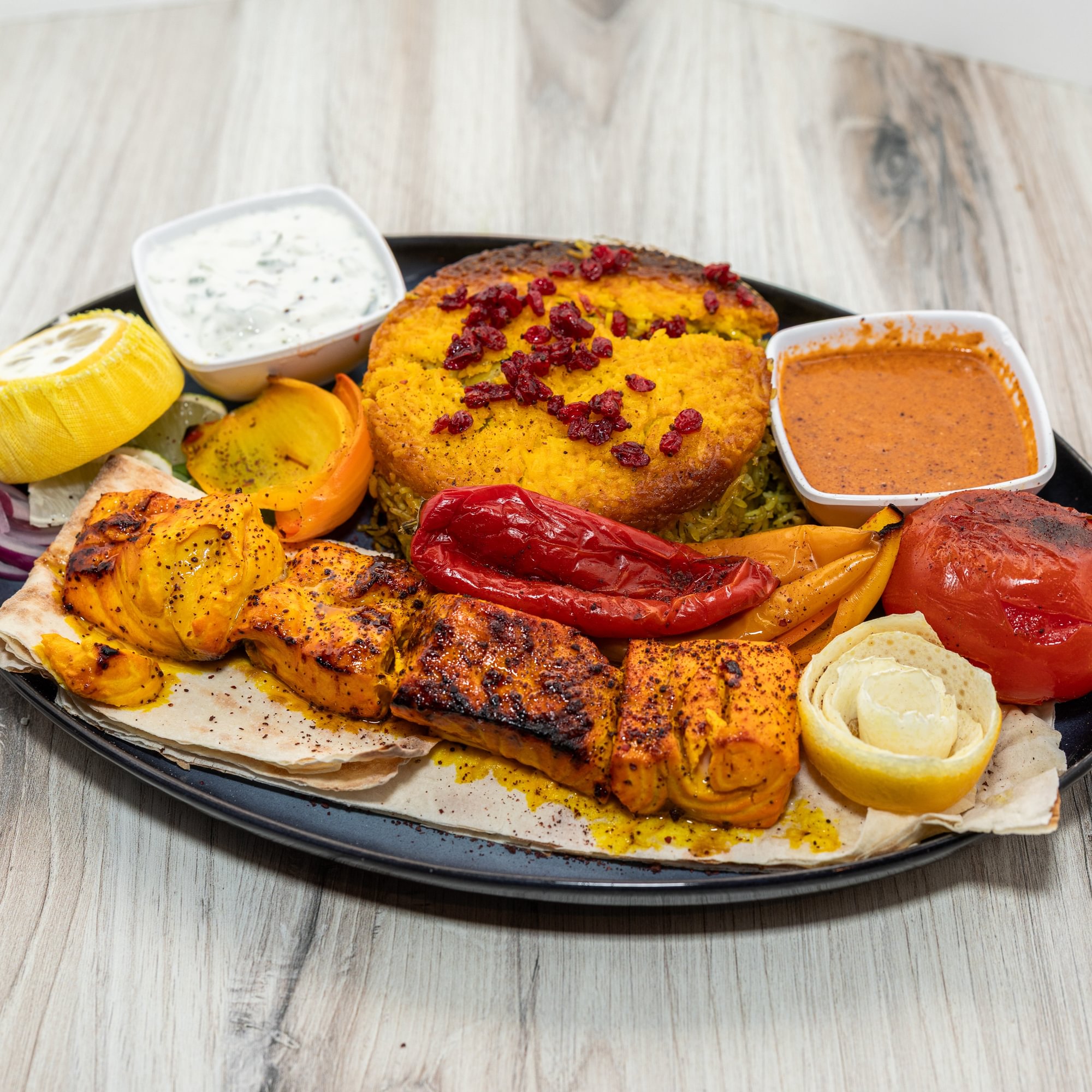 Charbroiled Persian Salmon Kabob