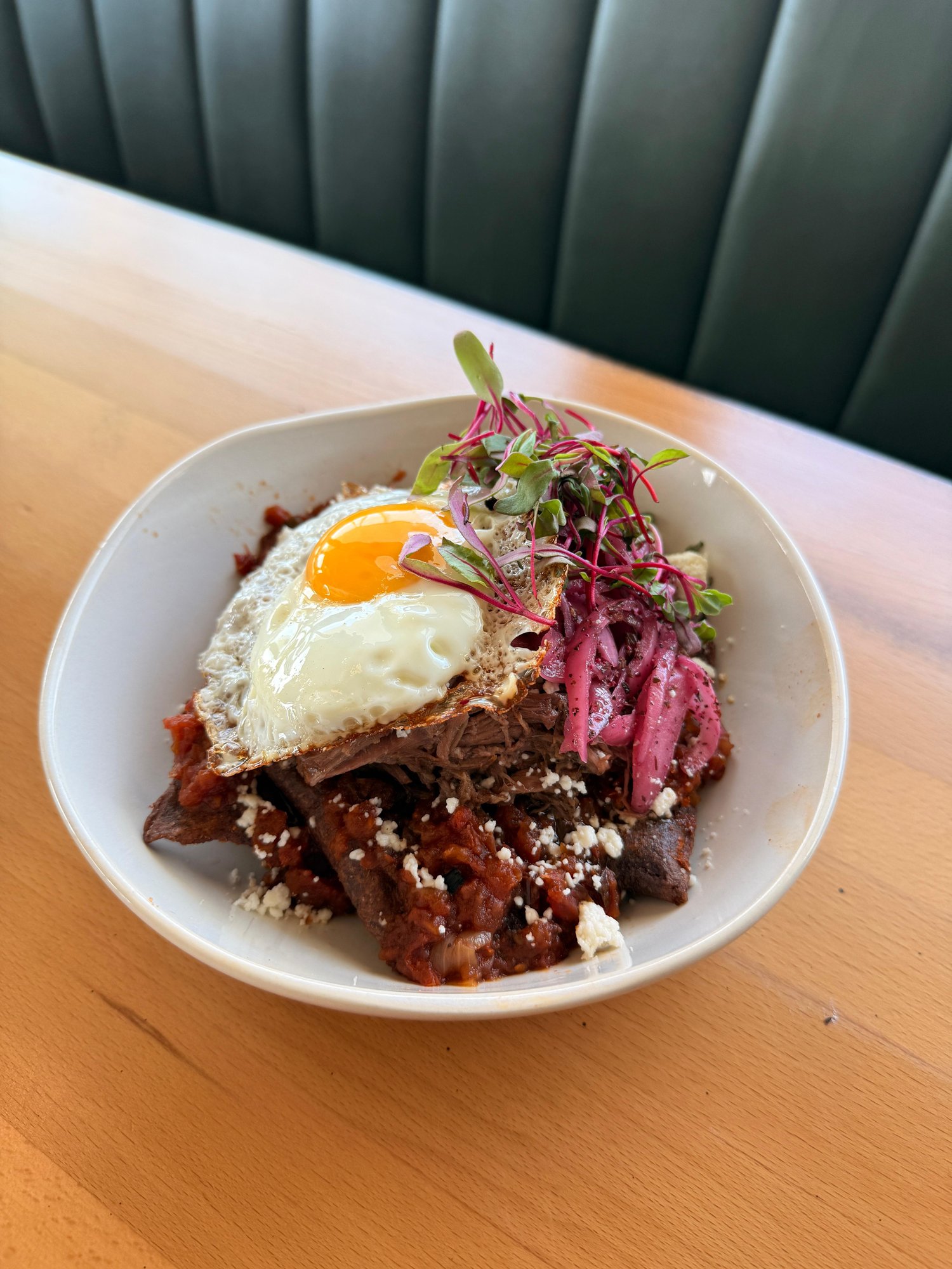 Beef Machaca Chilaquiles