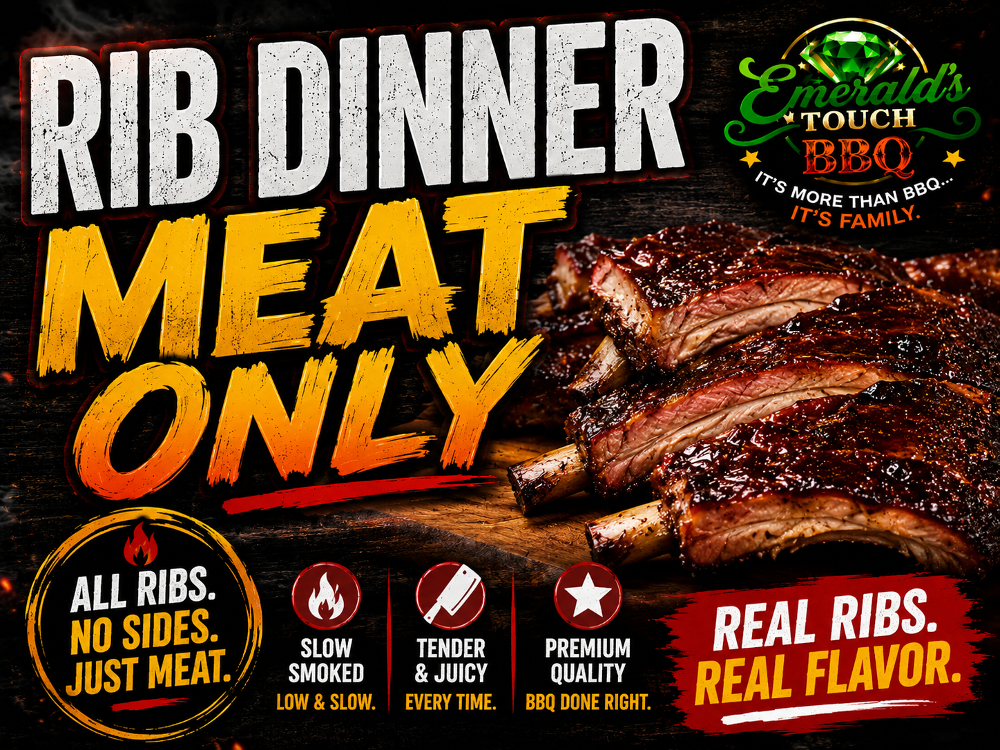 Rib Dinner Meat ONLY