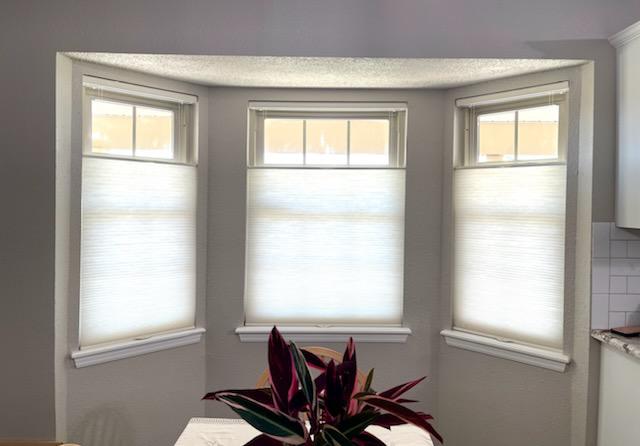Need to create privacy within a windowed alcove? Here's some inspiration from Inola! We installed Top-Down, Bottom-Up Cellular Shades to create a nice and private little nook-and you can drop the tops to enjoy the sunshine without giving the neighbors a view!  BudgetBlindsOwasso  InolaOK  CellularSh