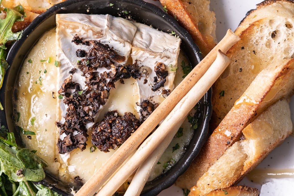 Melted Mushroom Brie