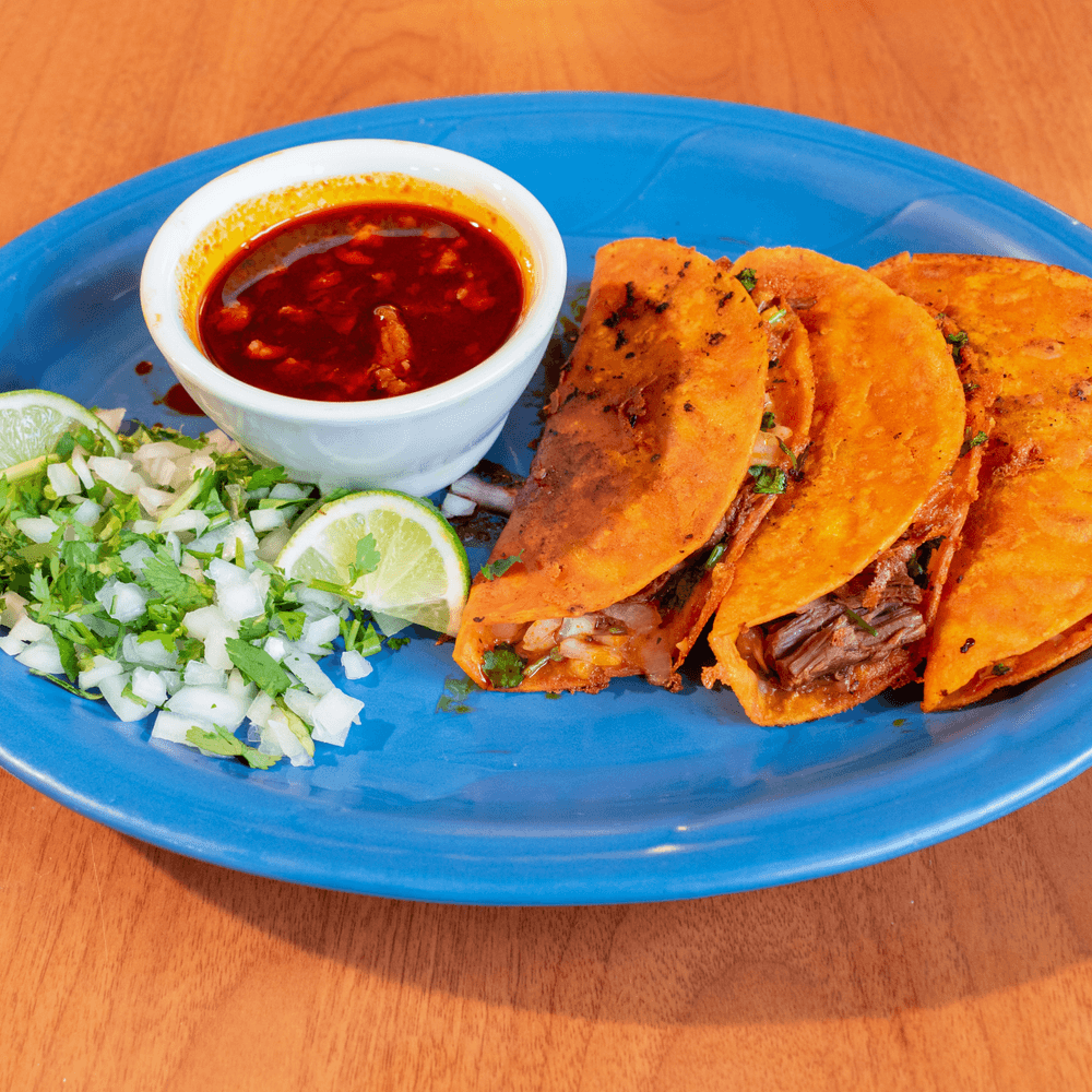 3 Quesabirrias with consome