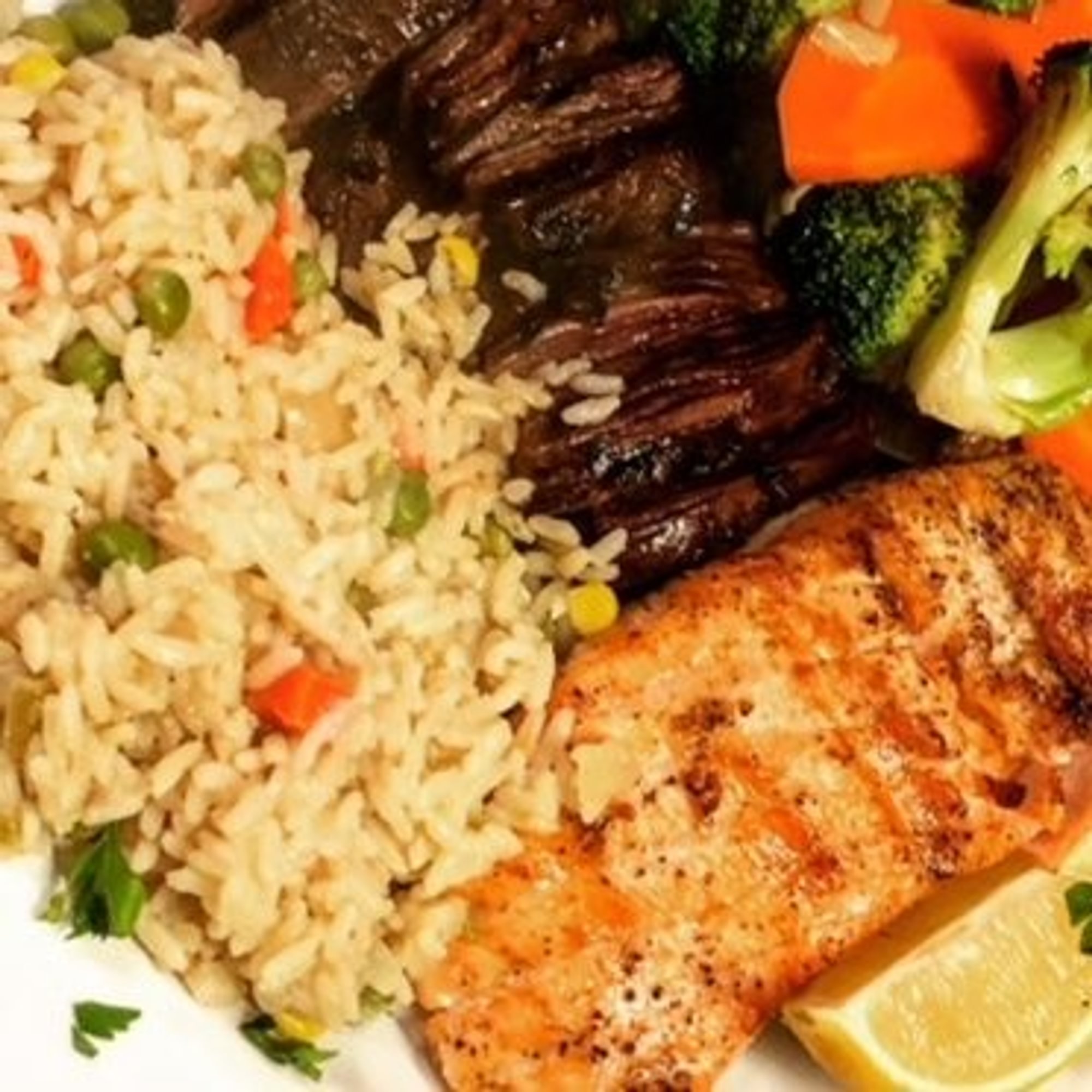Steak and Salmon