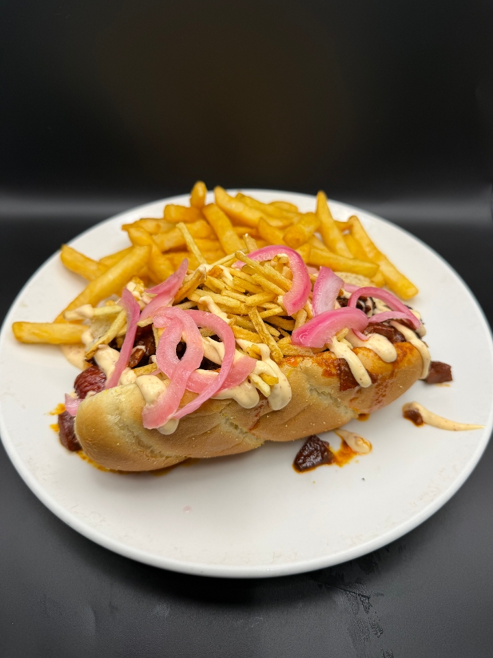 Patatas Bravas Hot Dog