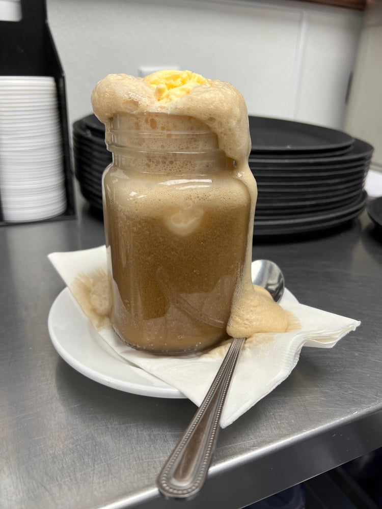 Root beer float