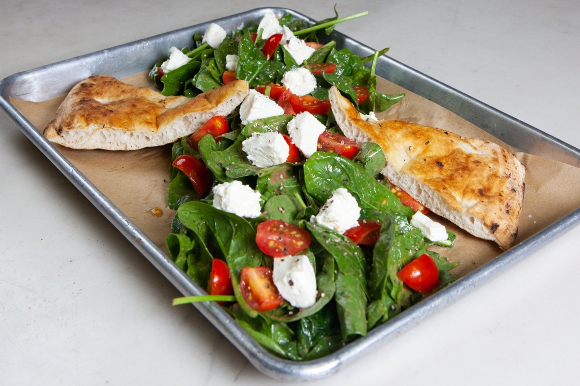 Spinach with Bufala