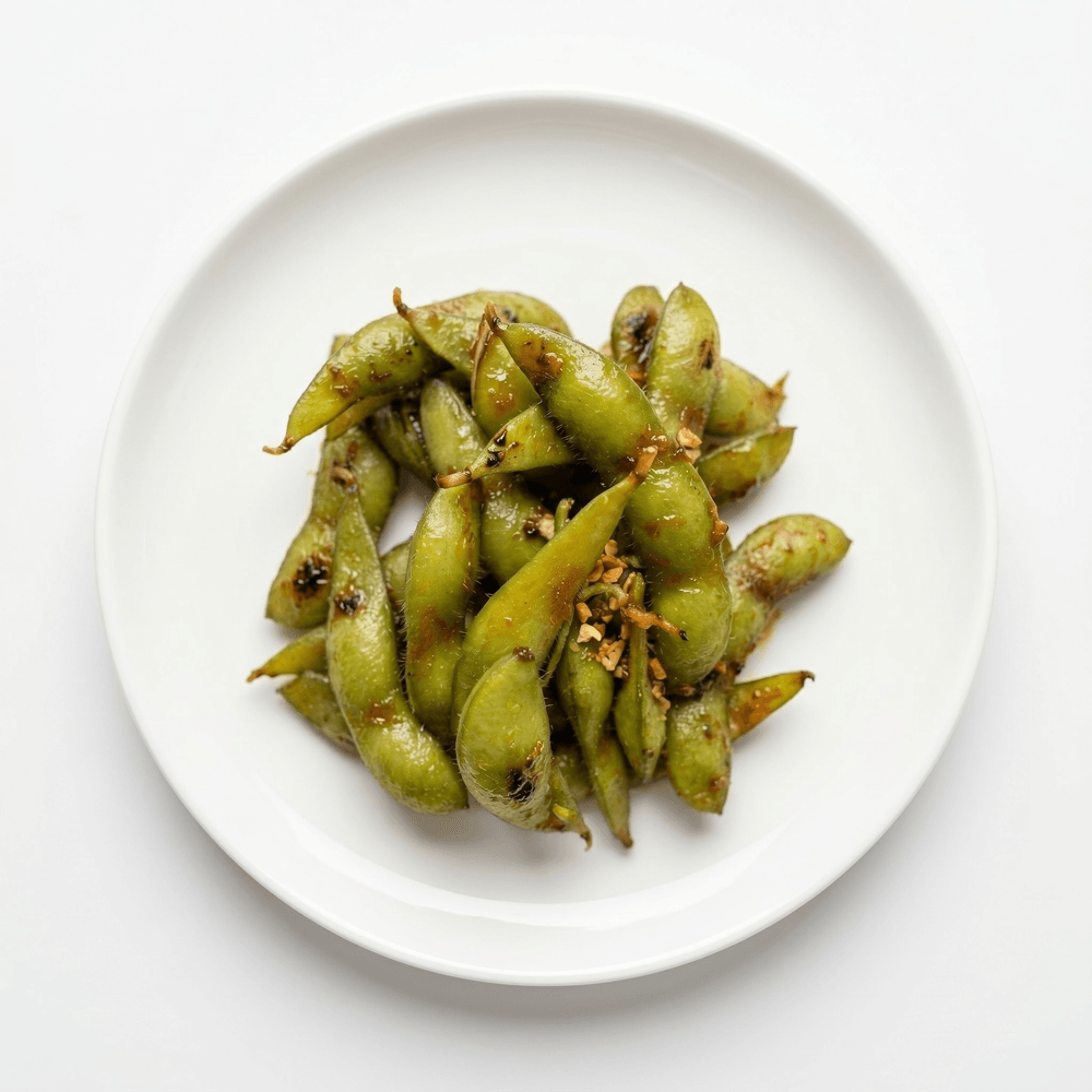 Spicy Garlic Edamame