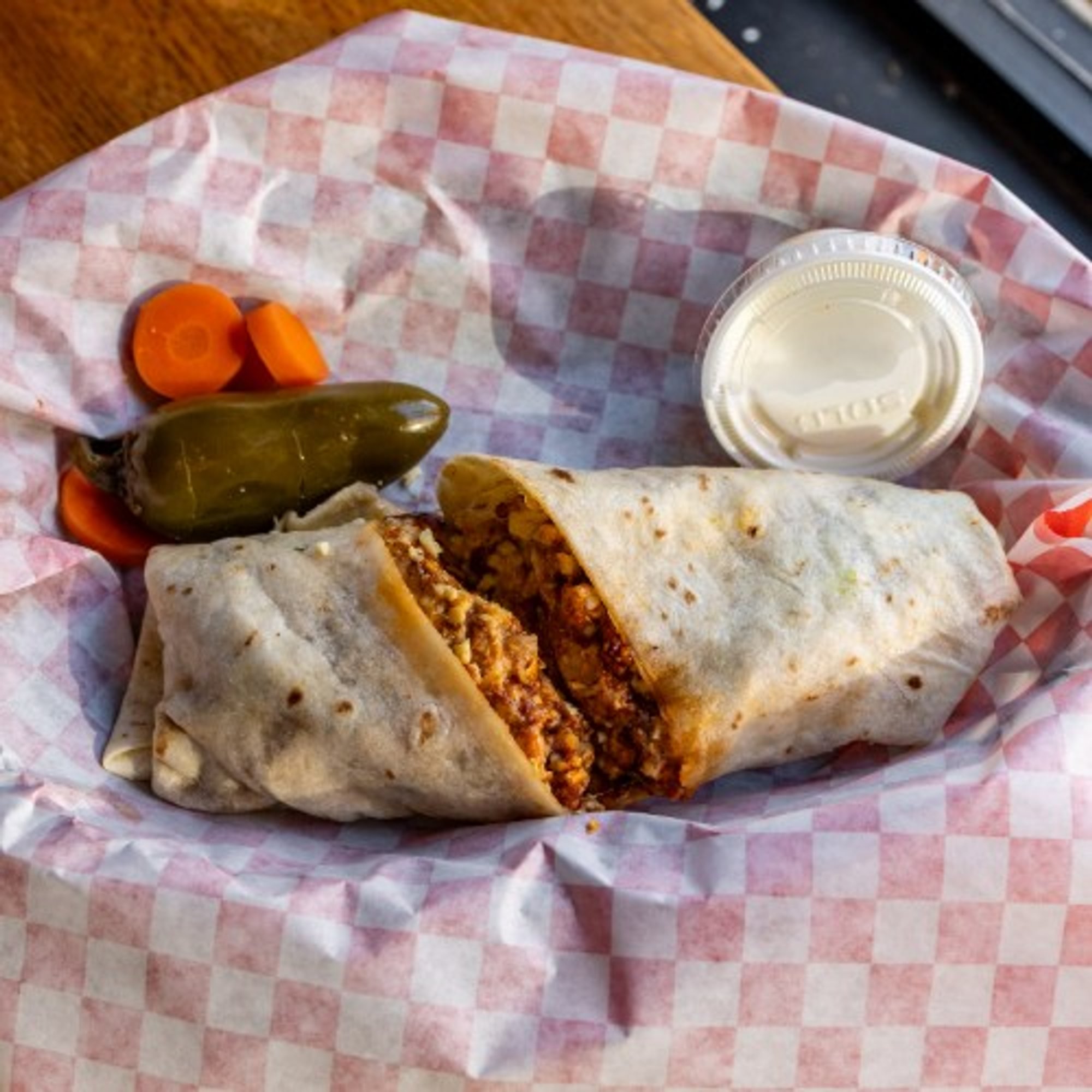 Breakfast Burrito, Eggs, Chorizo & Cheese
