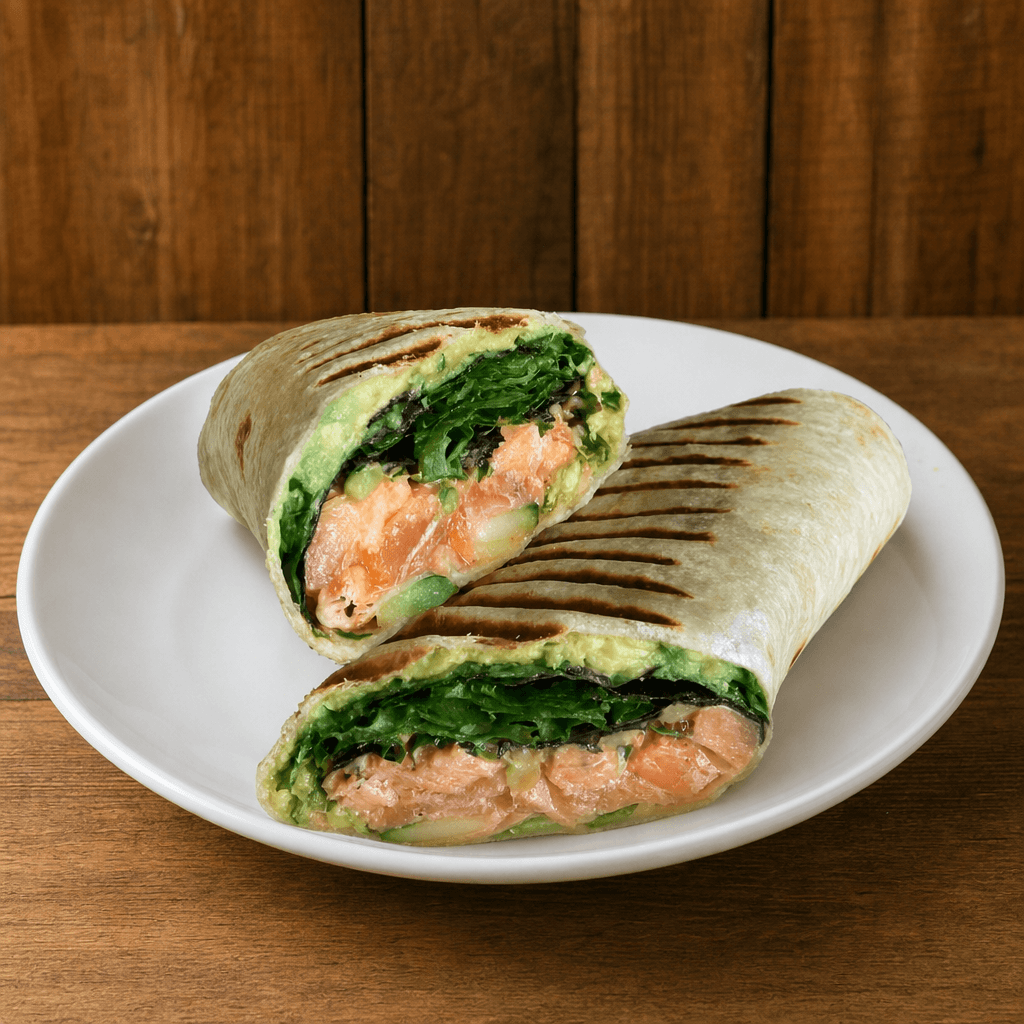 Sweet Chili Salmon Avocado Wrap