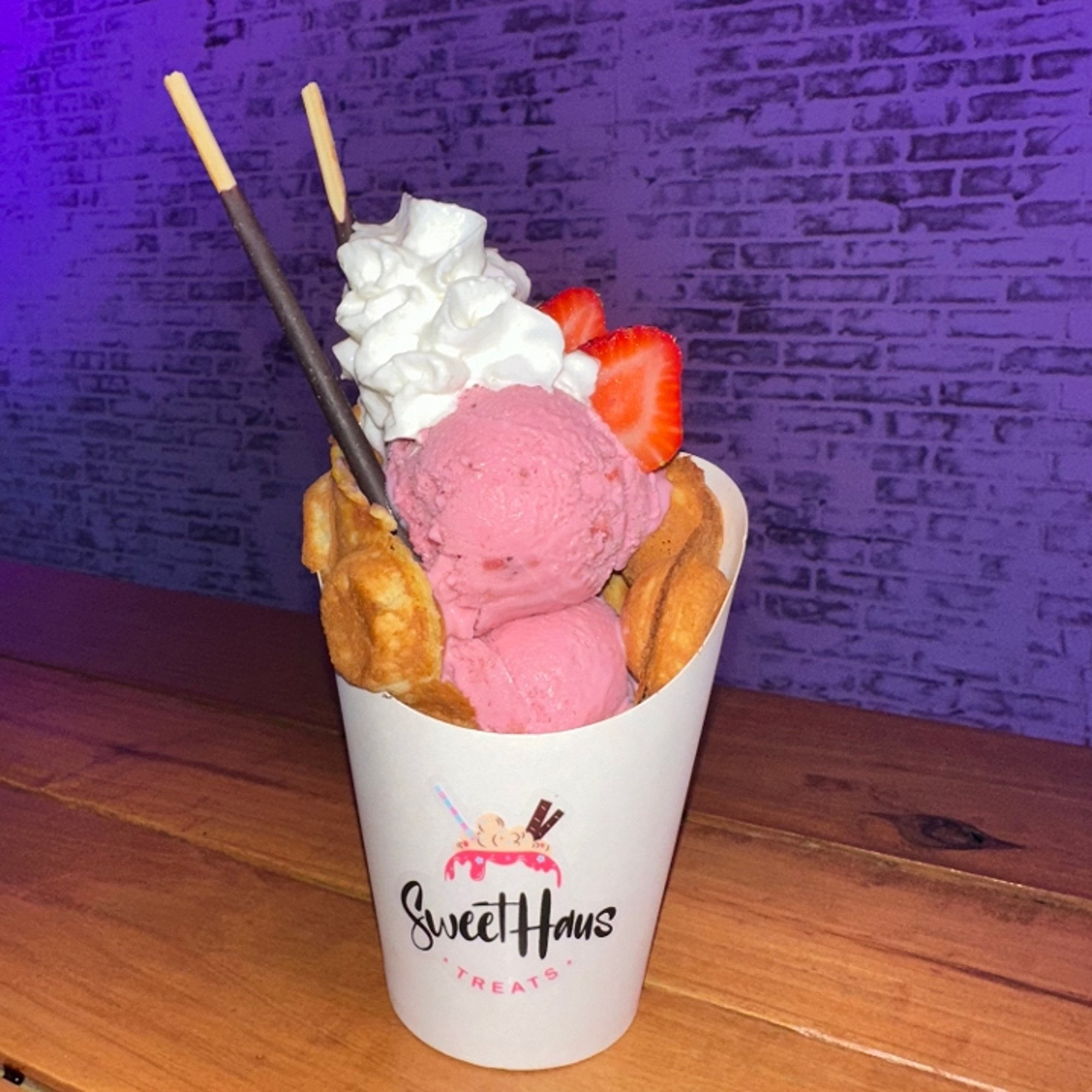 Strawberry Bubble Waffle