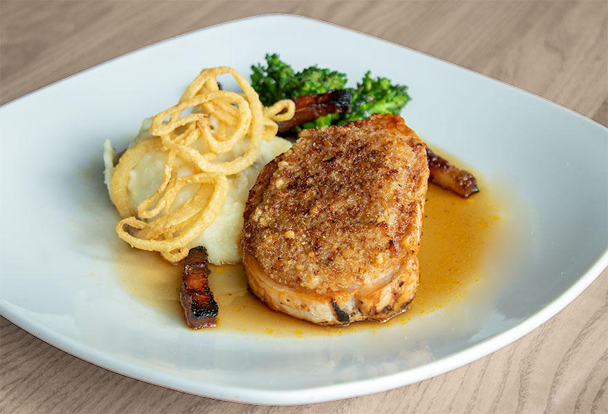 95 PRETZEL-CRUSTED PORK CHOPS