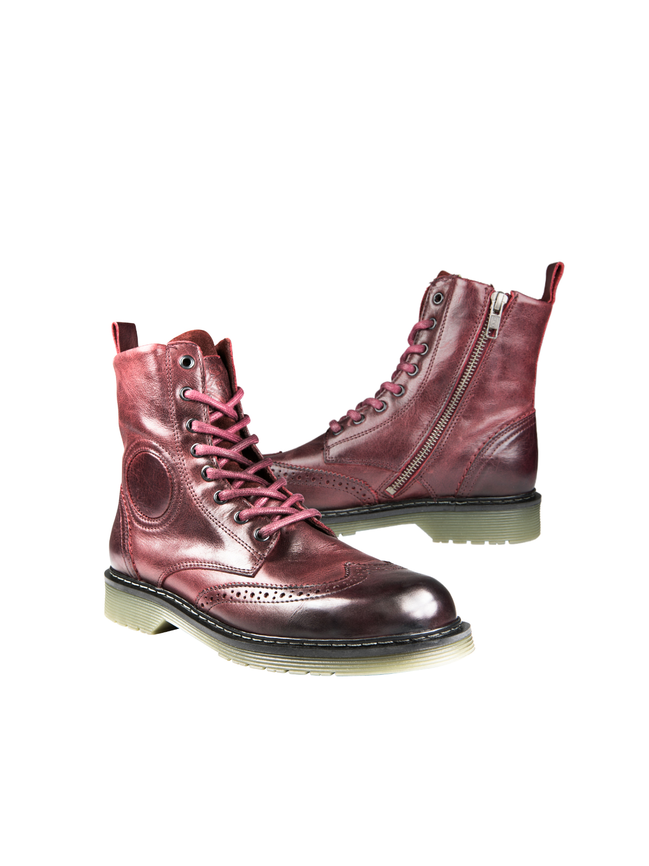 Biker's Point - JohnDoe Sixty Budepest Black/Bordeaux - Motorradschuhe, Stiefel