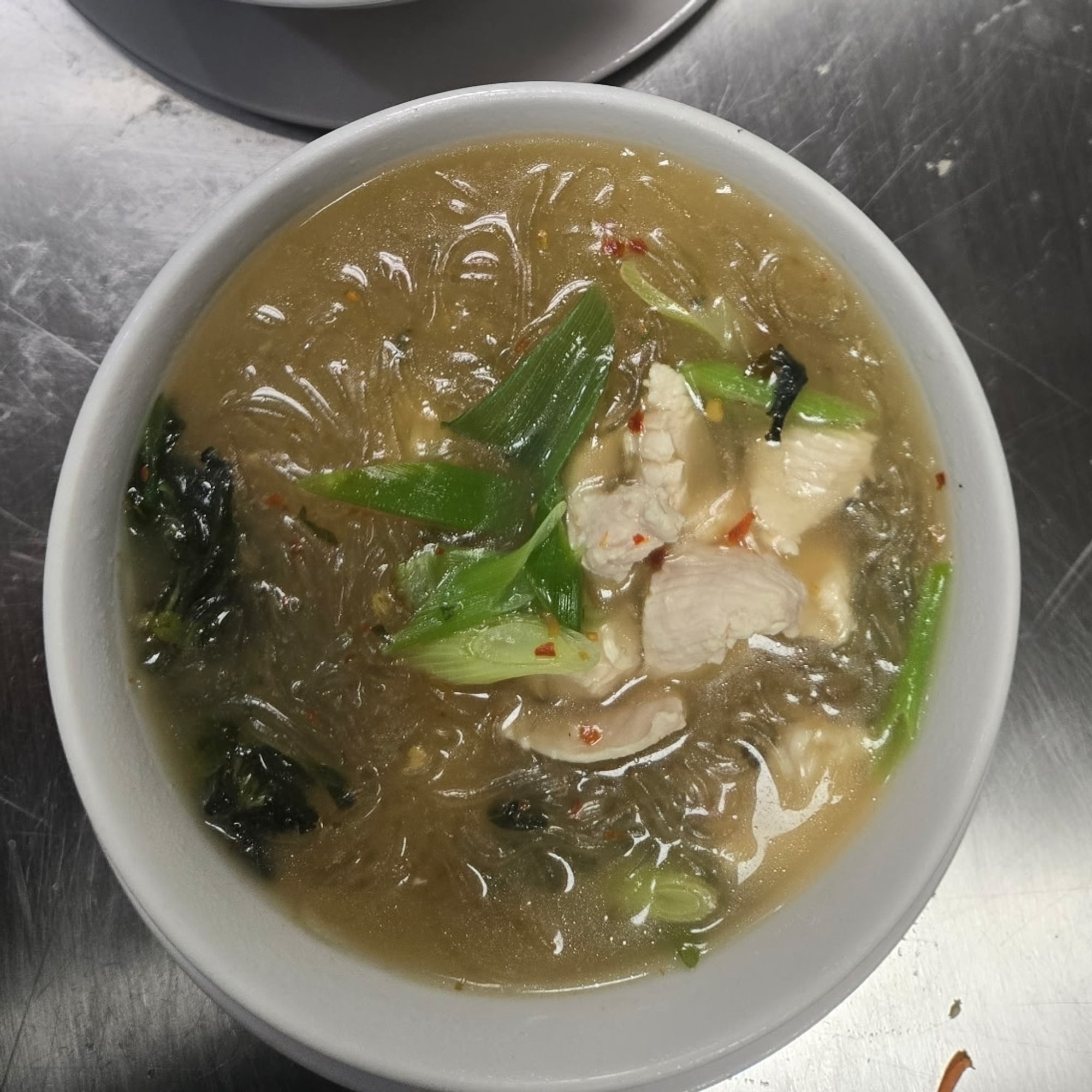 Spicy Chicken Glass Noodle Soup