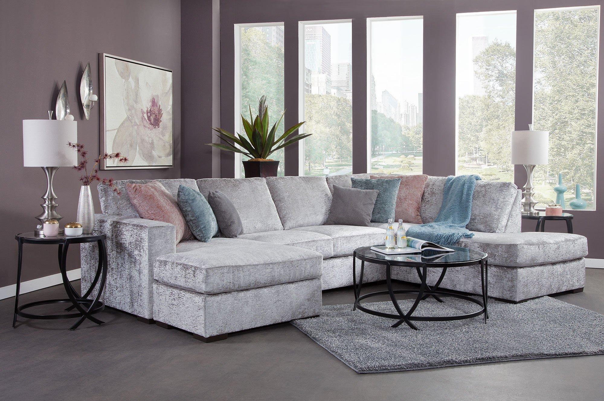 2 - Piece Luxe Sofa Chaise