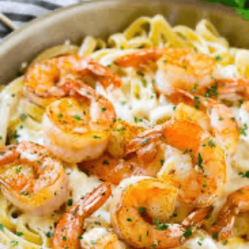 Tuscan Shrimp Alfredo Linguini