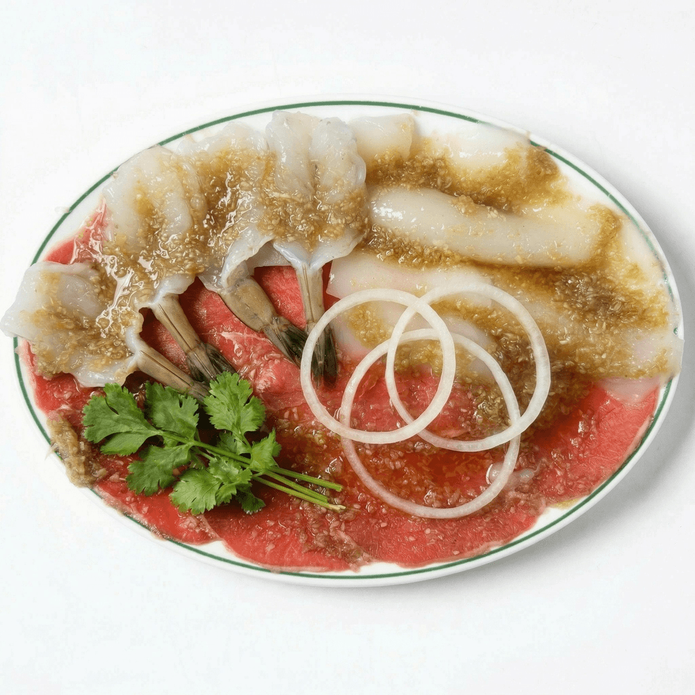 Shrimp, Squid & Beef/Tôm, Mực & Bò Nướng Vị
