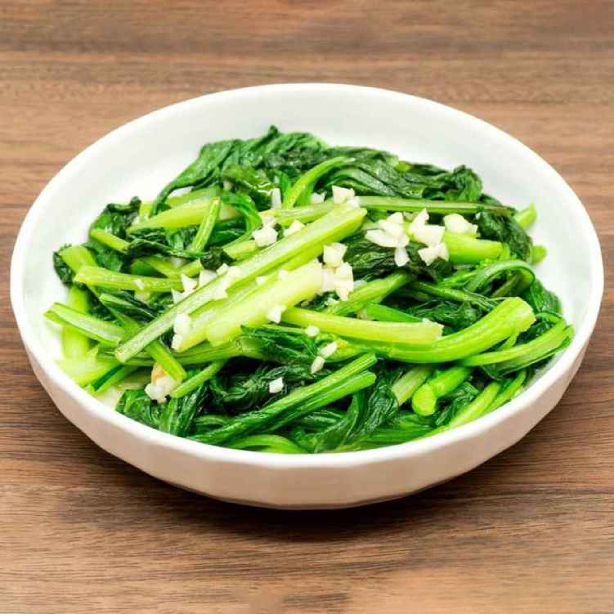 VG12. 蒜蓉炒菜心/Sauteed Yu Choy w. Minced Garlic