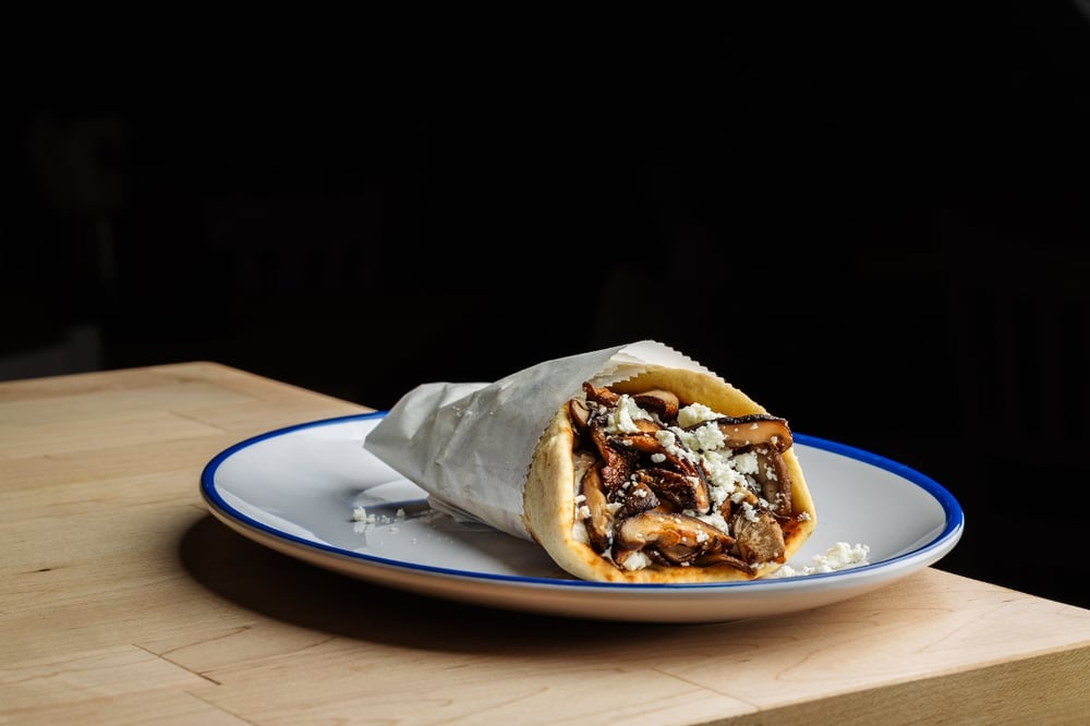 Roasted Mushroom Pita