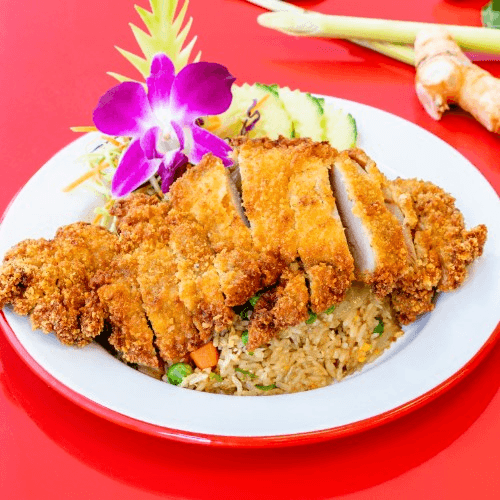CRISPY CHICKEN WITH FRIED RICE