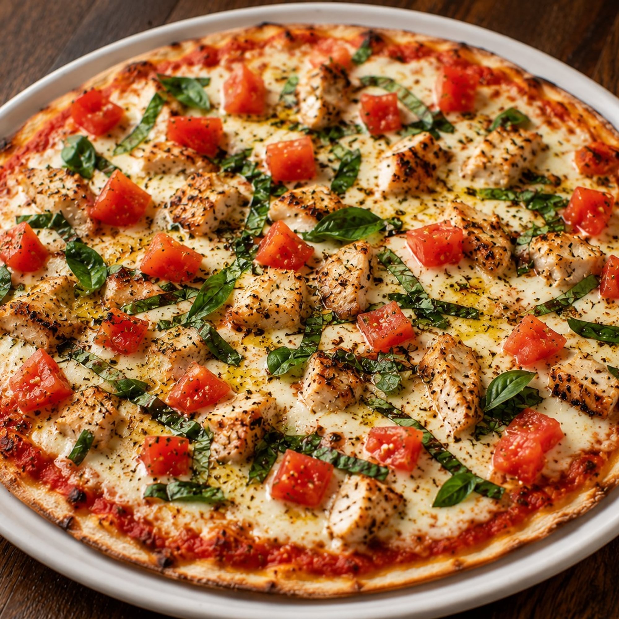 Chicken Basil Pizza