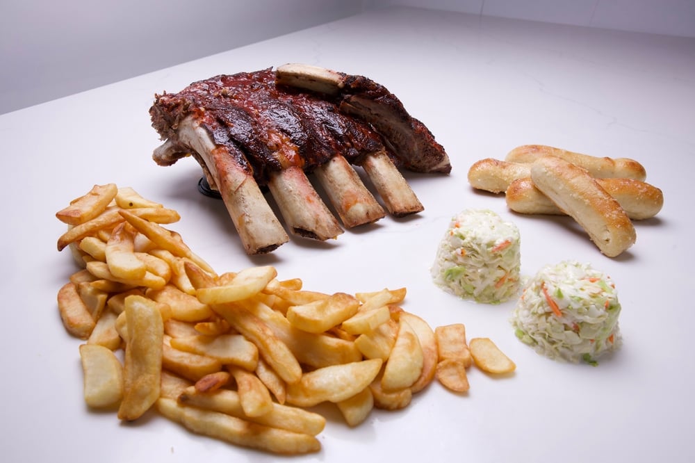 Half Slab (Halal) Beef Ribs Dinner