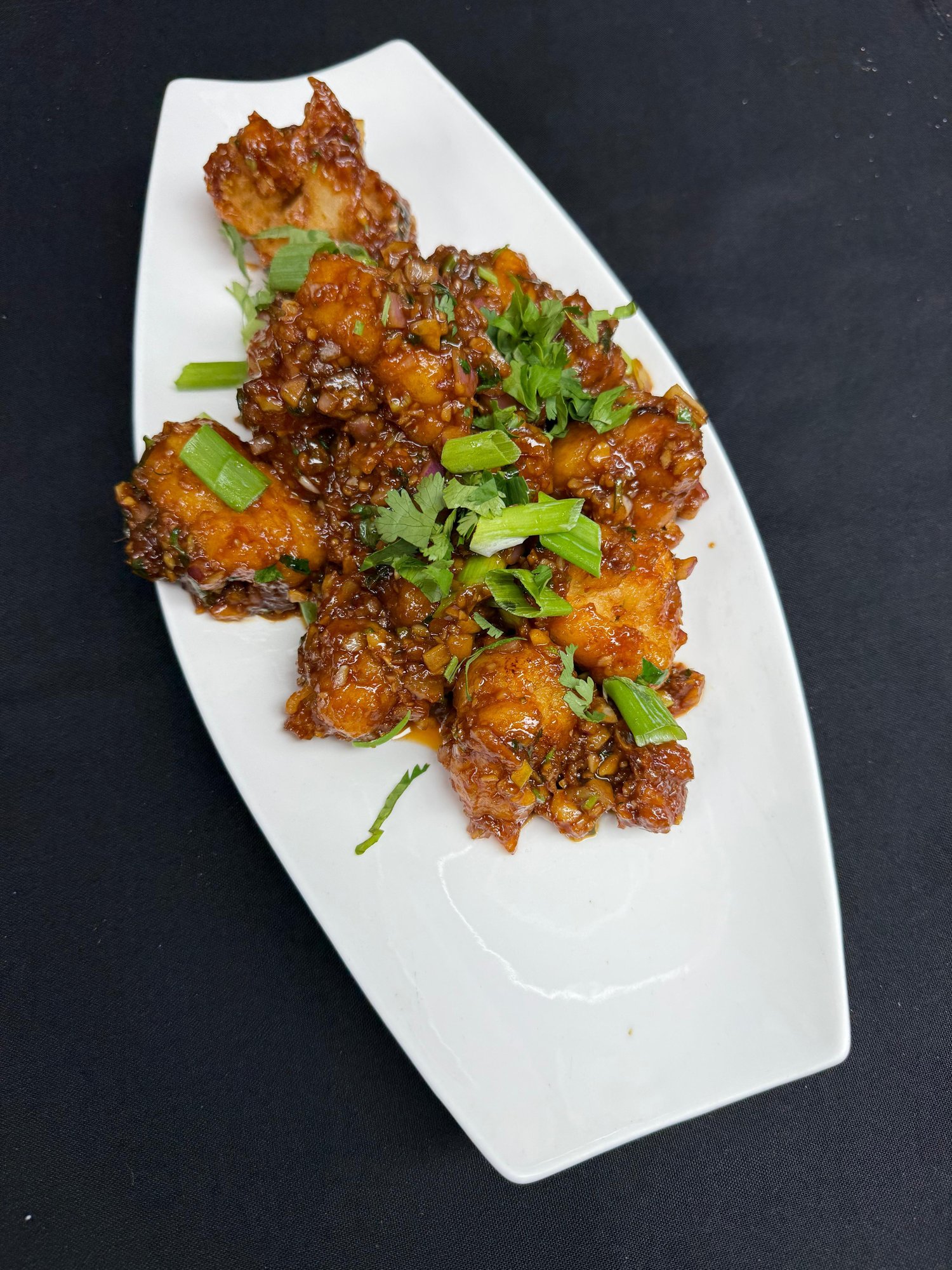 Dry Cauliflower Manchurian (vegan)