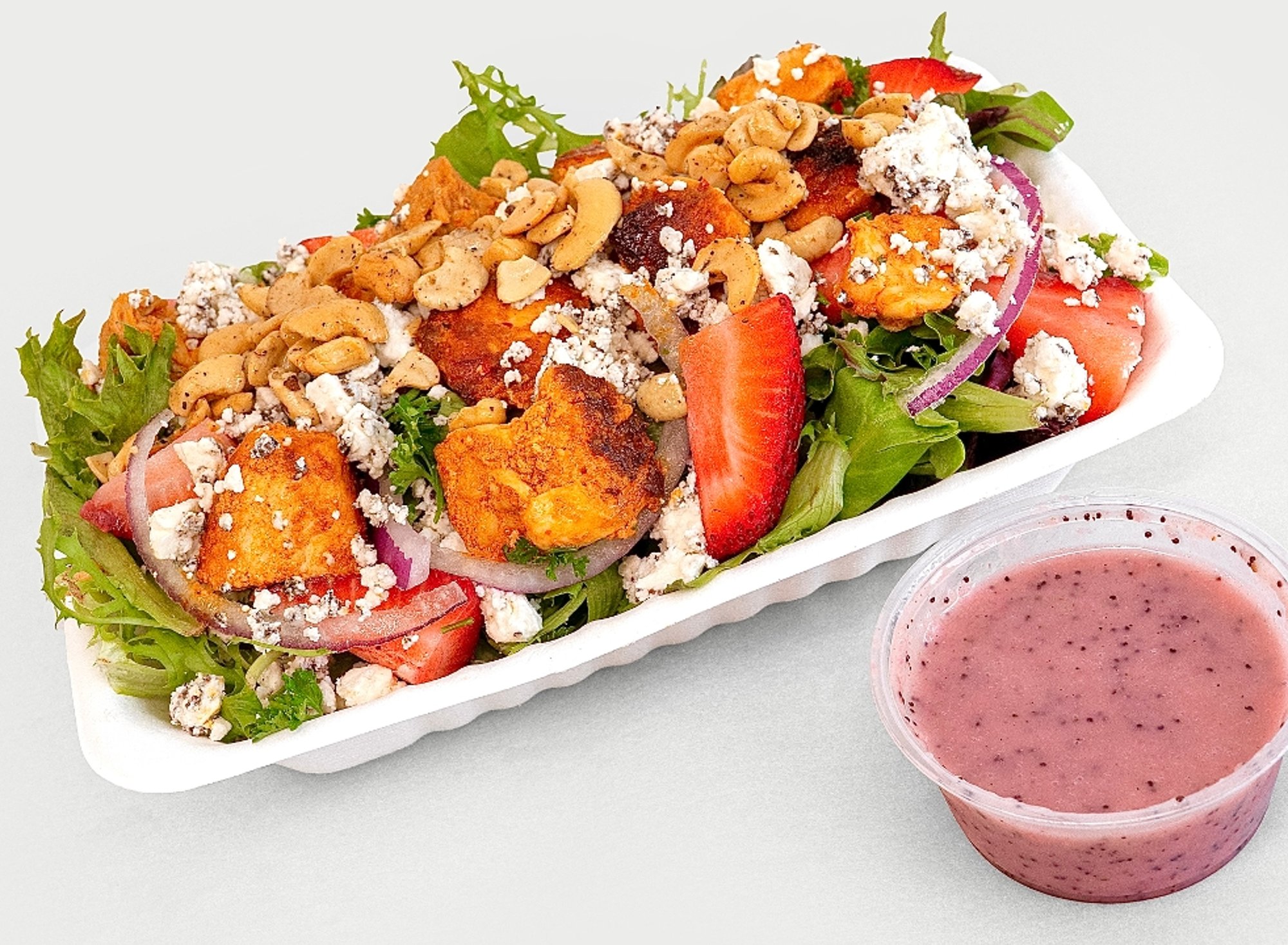 Strawberry & Feta Salad with Herb Chicken