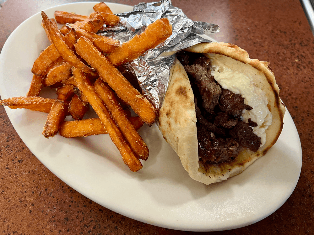 Steak Tip Gyro Sandwich