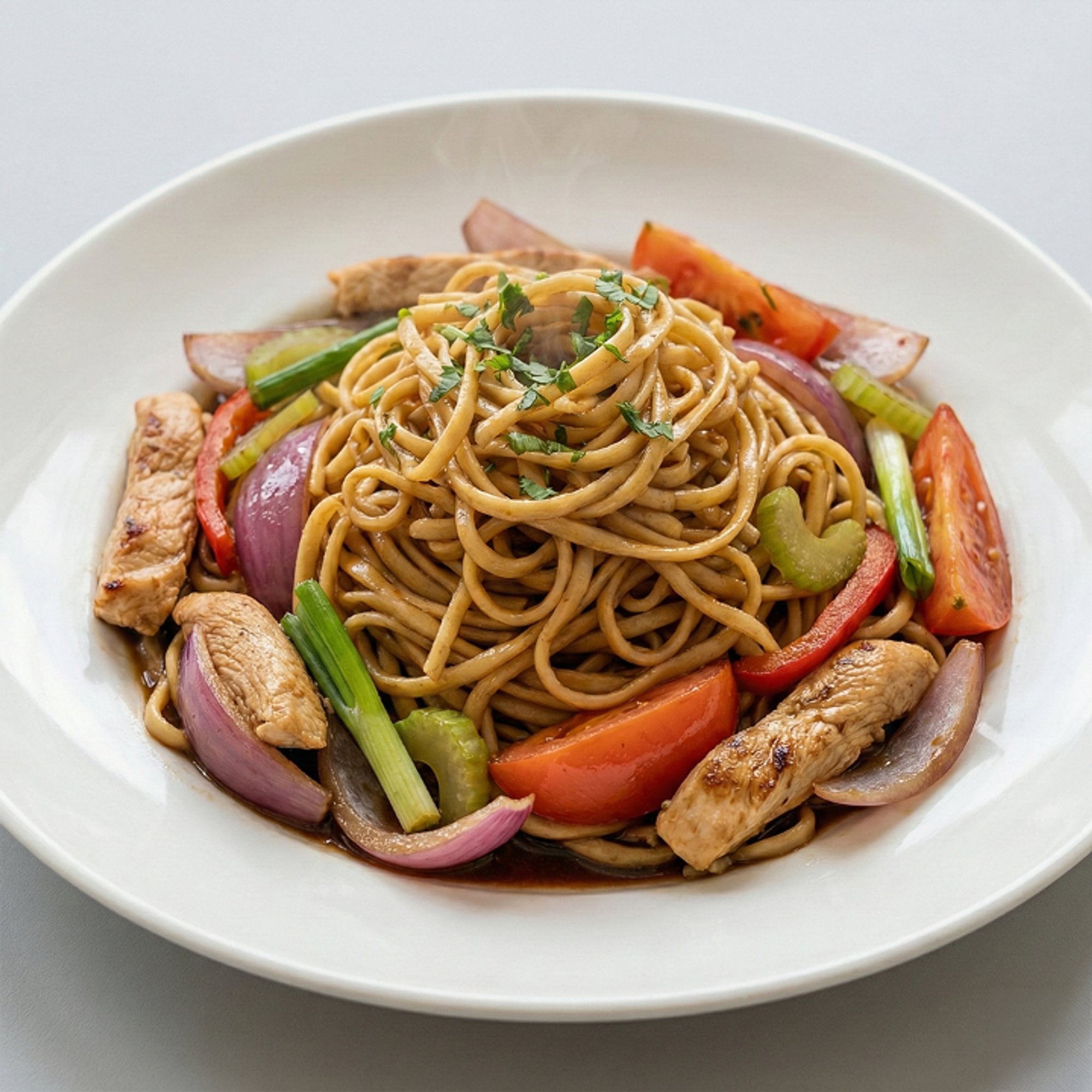 Tallarín Saltado de Pollo