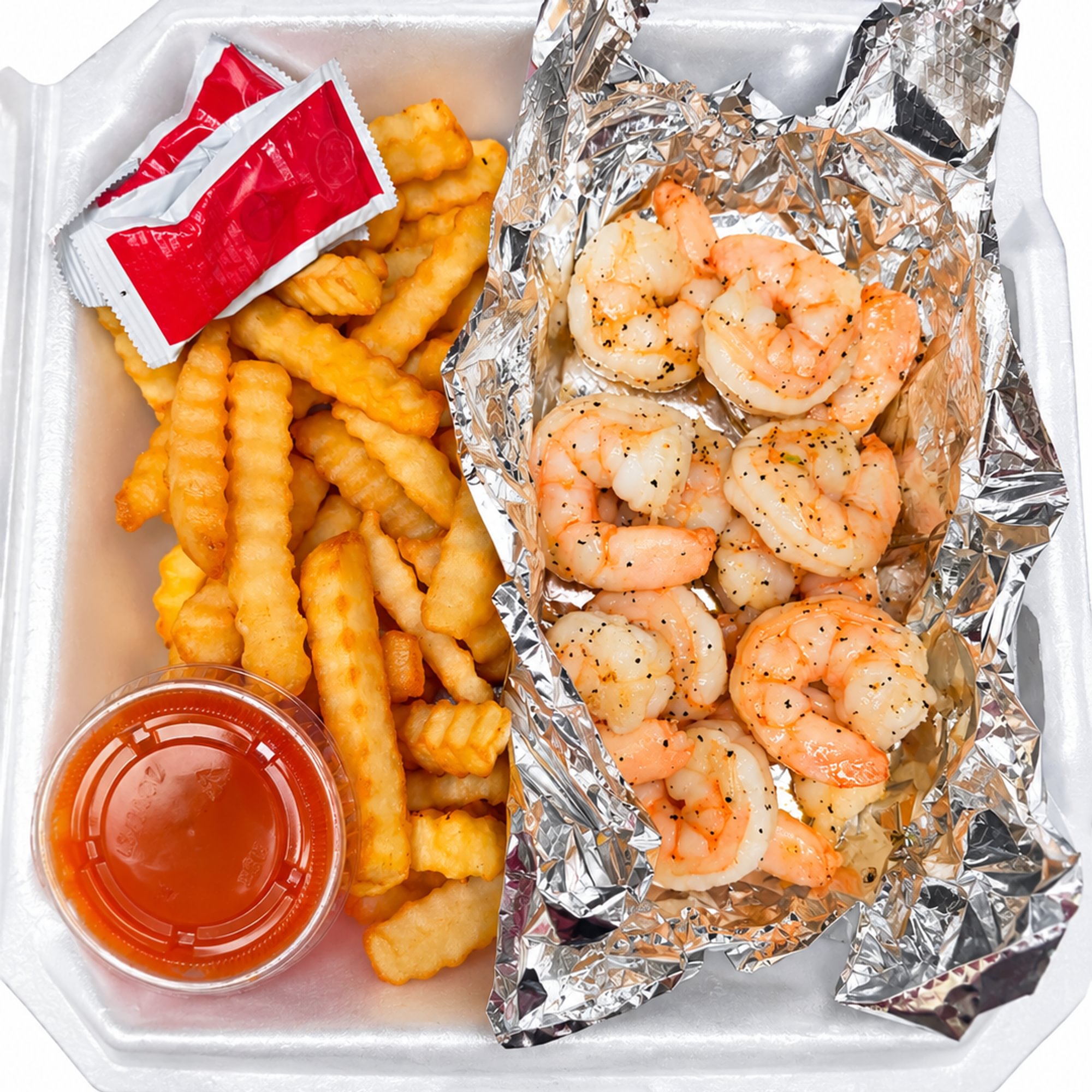 # Grilled Shrimp (12) W.Fries