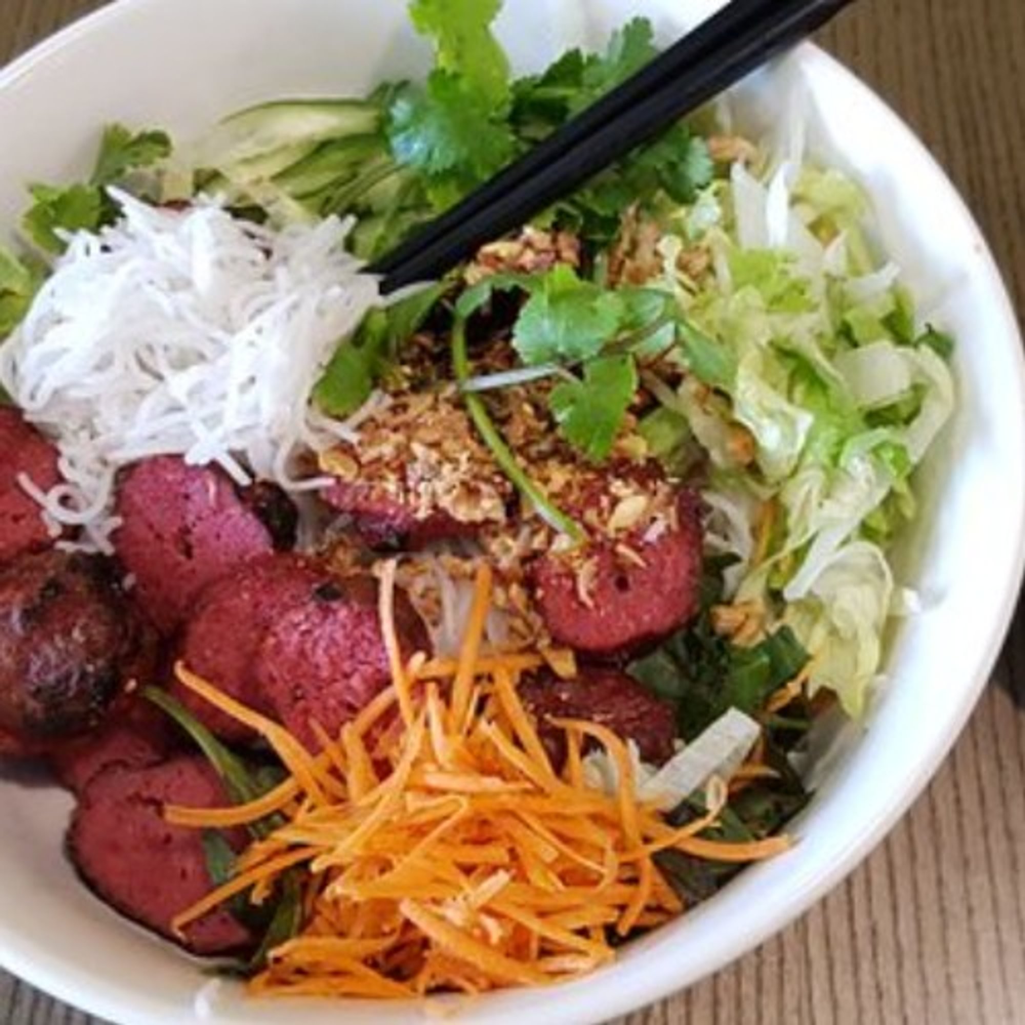 Vermicelli with Grilled Pork Patty - Bun Nem Nuong