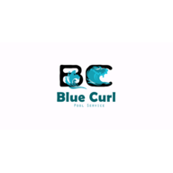 Blue Curl Pool Service Logo