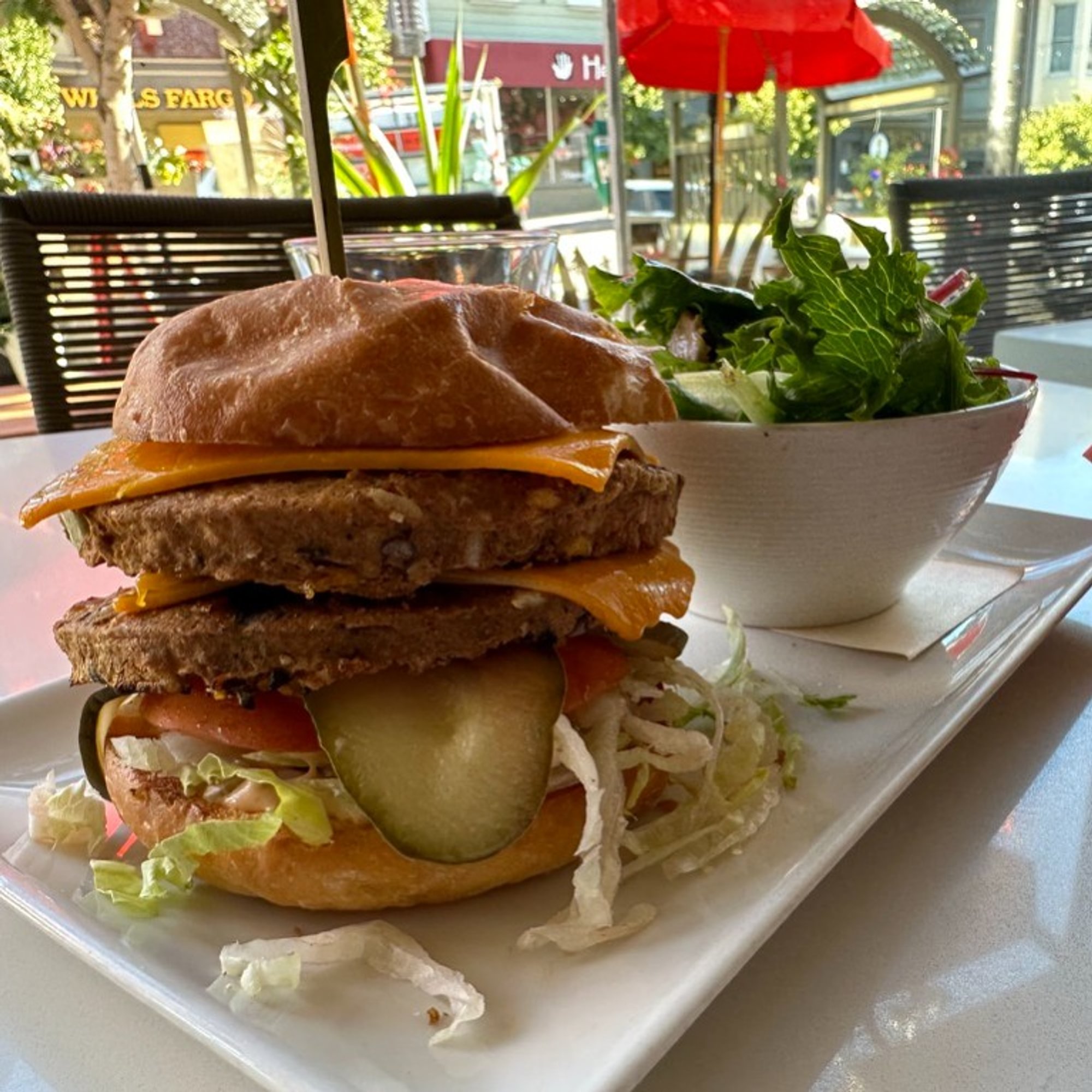 Vegan Burger with cheese