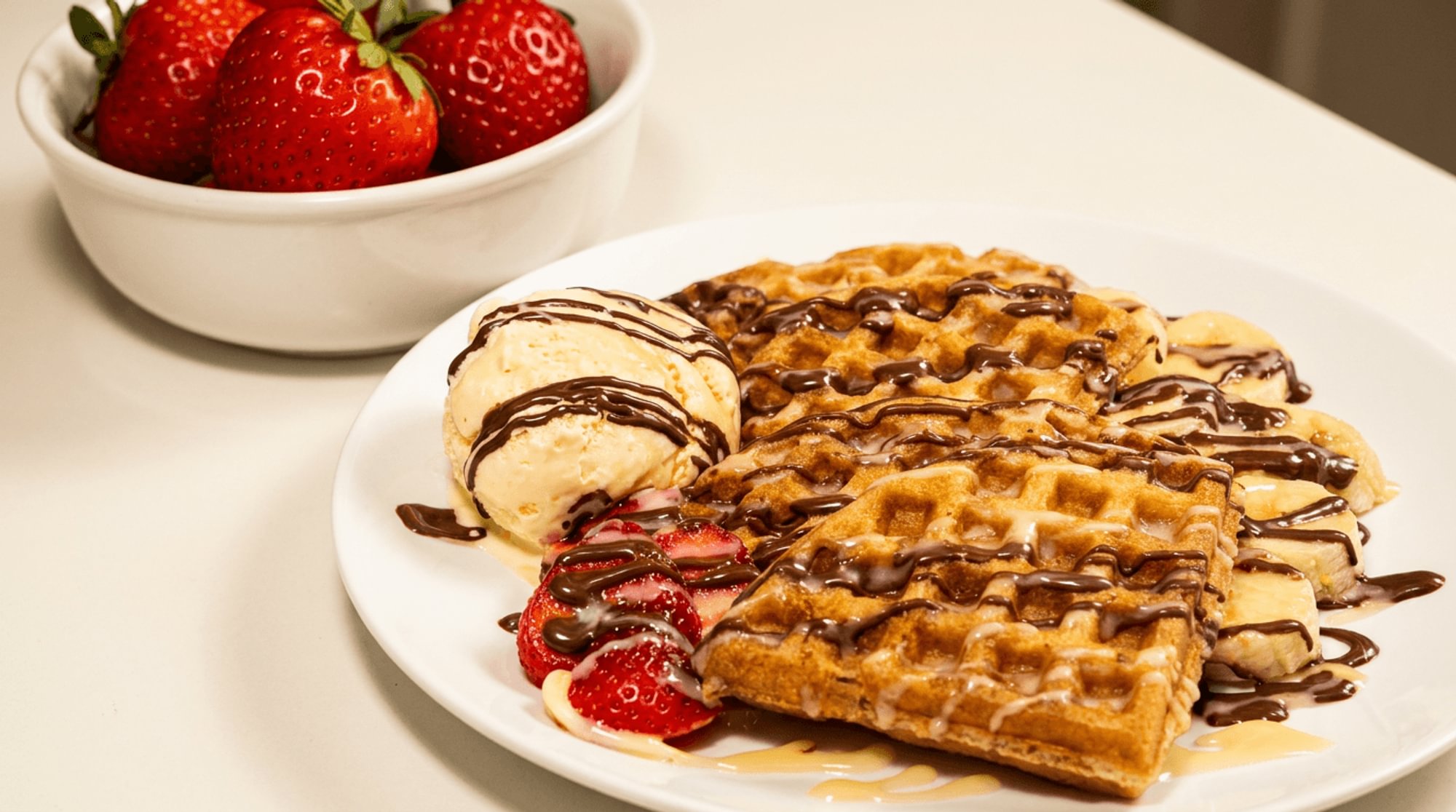 Strawberry Nutella Waffle